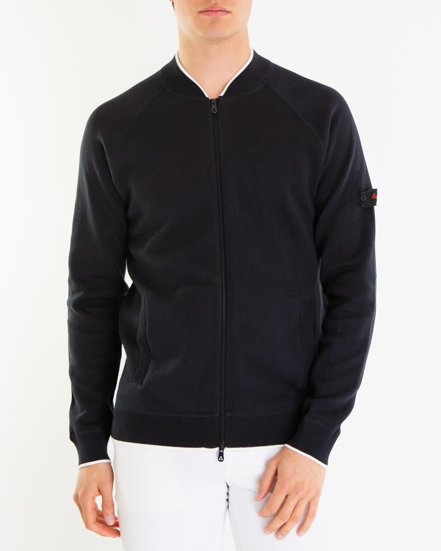 Peuterey Heren Mosk Full Zip Sweater Zwart - Eleganza.nl