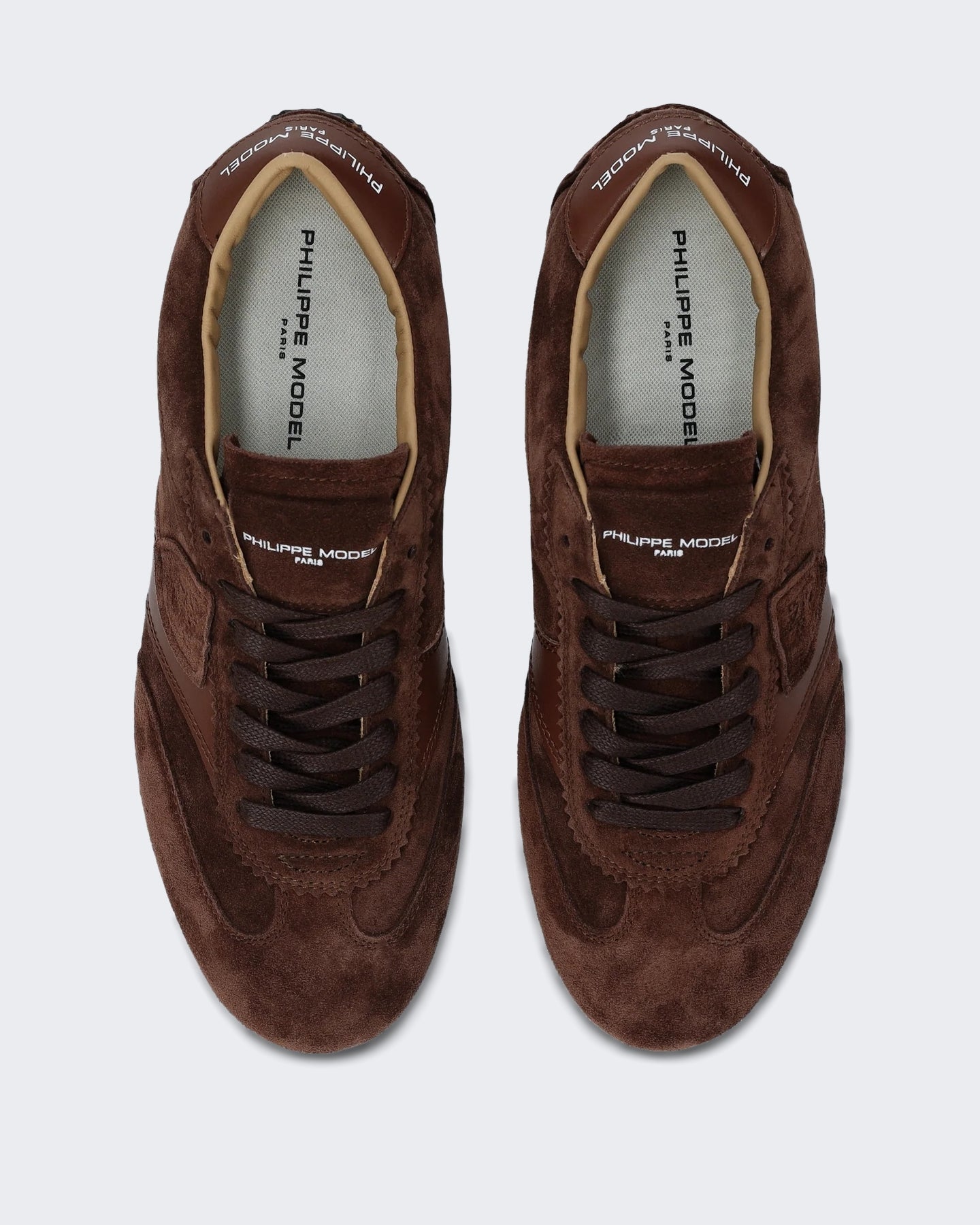 Philippe Model Dames Lage sneaker in bruine colorway Bruin - Eleganza.nl