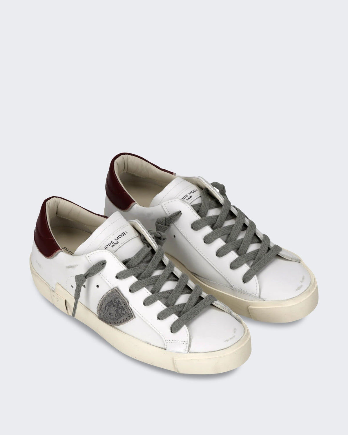 Philippe Model Dames Lage sneaker met contrasterende details Rood - Eleganza.nl