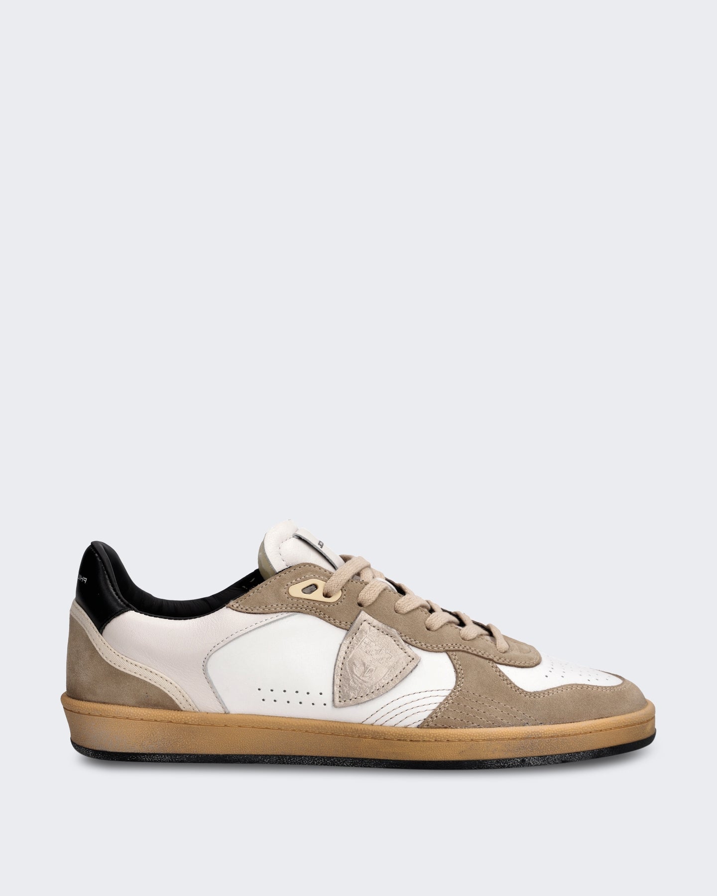 Philippe Model Heren Lage sneaker in lichte tweekleur Beige - Eleganza.nl