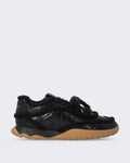 Women's Gea sneaker met craquelé en bont Black