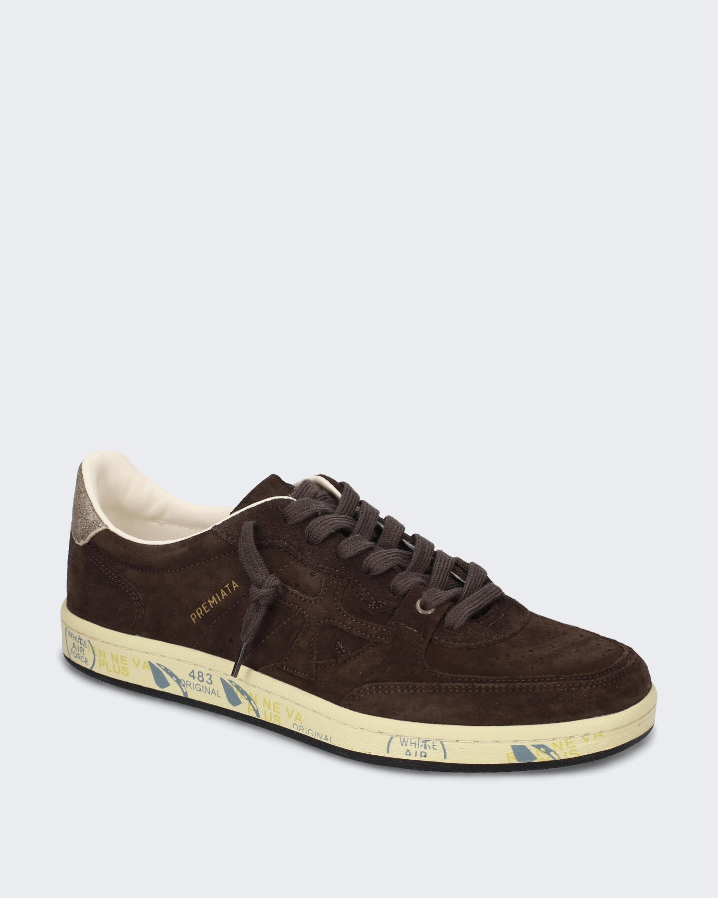 Premiata Dames Basketbal-geïnspireerde sneaker in bruin - Eleganza.nl