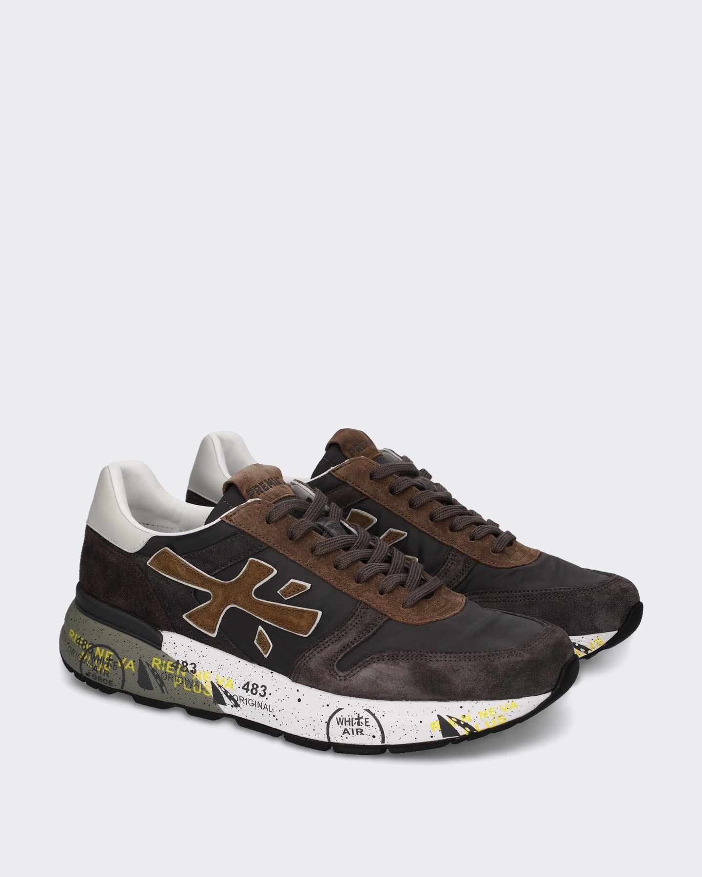 Premiata Heren Sneaker - Mick-Brown Bruin - Eleganza.nl