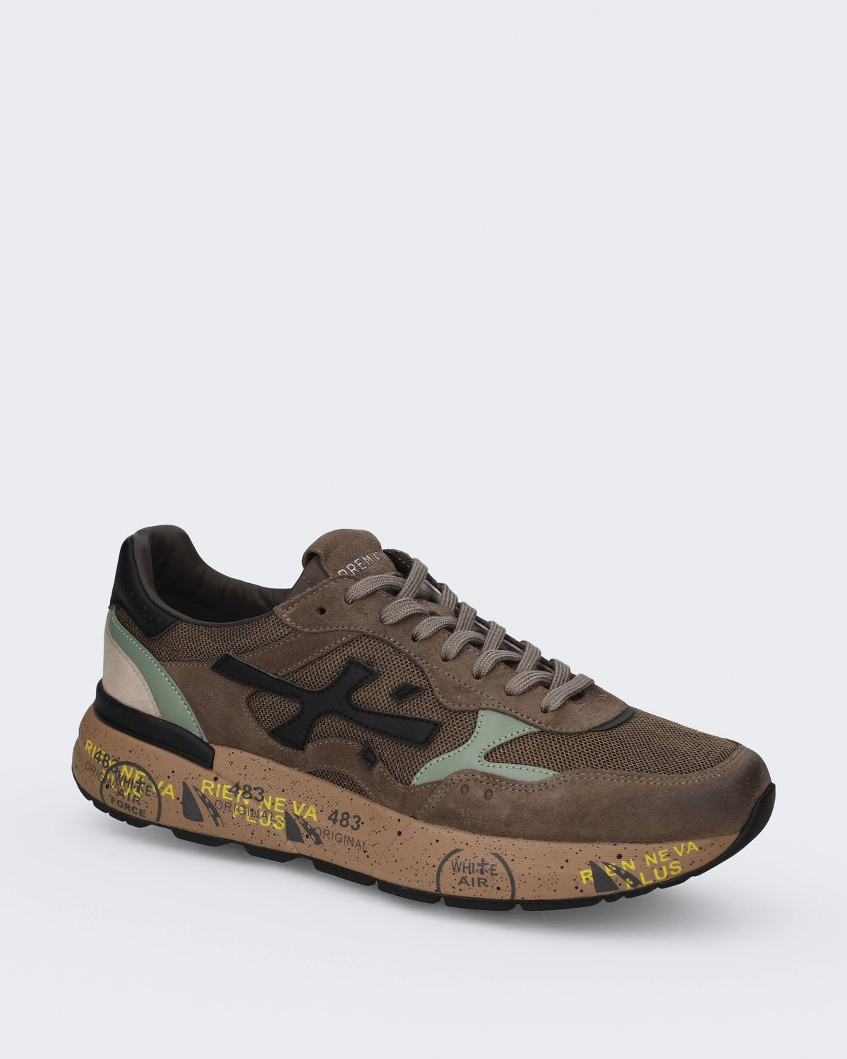 Premiata Heren Sneaker - Mick0.1-Light Brown Bruin - Eleganza.nl