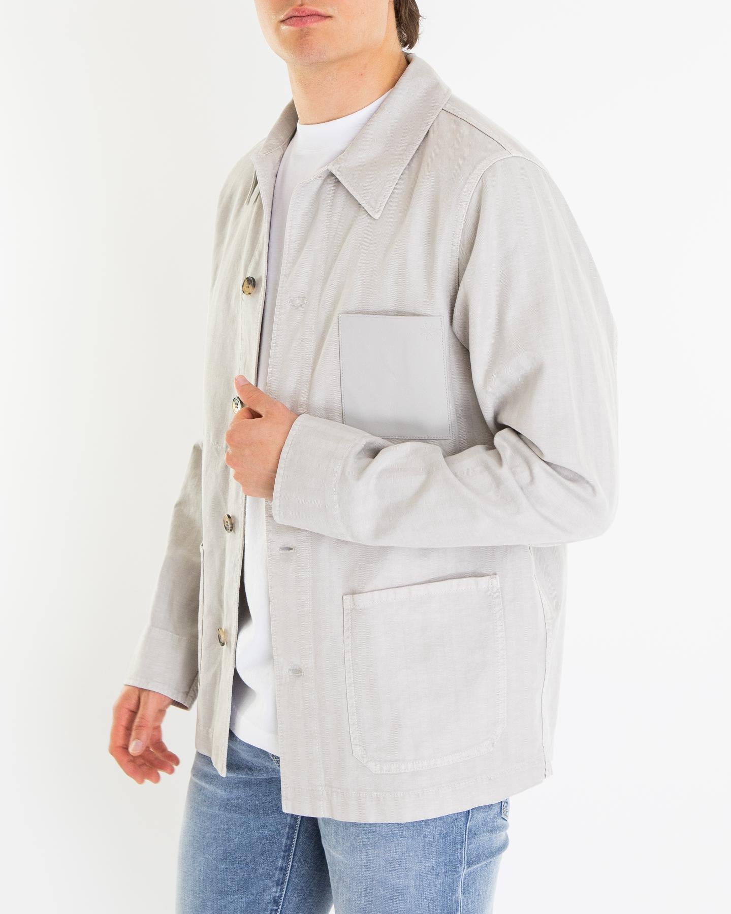 Heren Overshirt Light Grijs