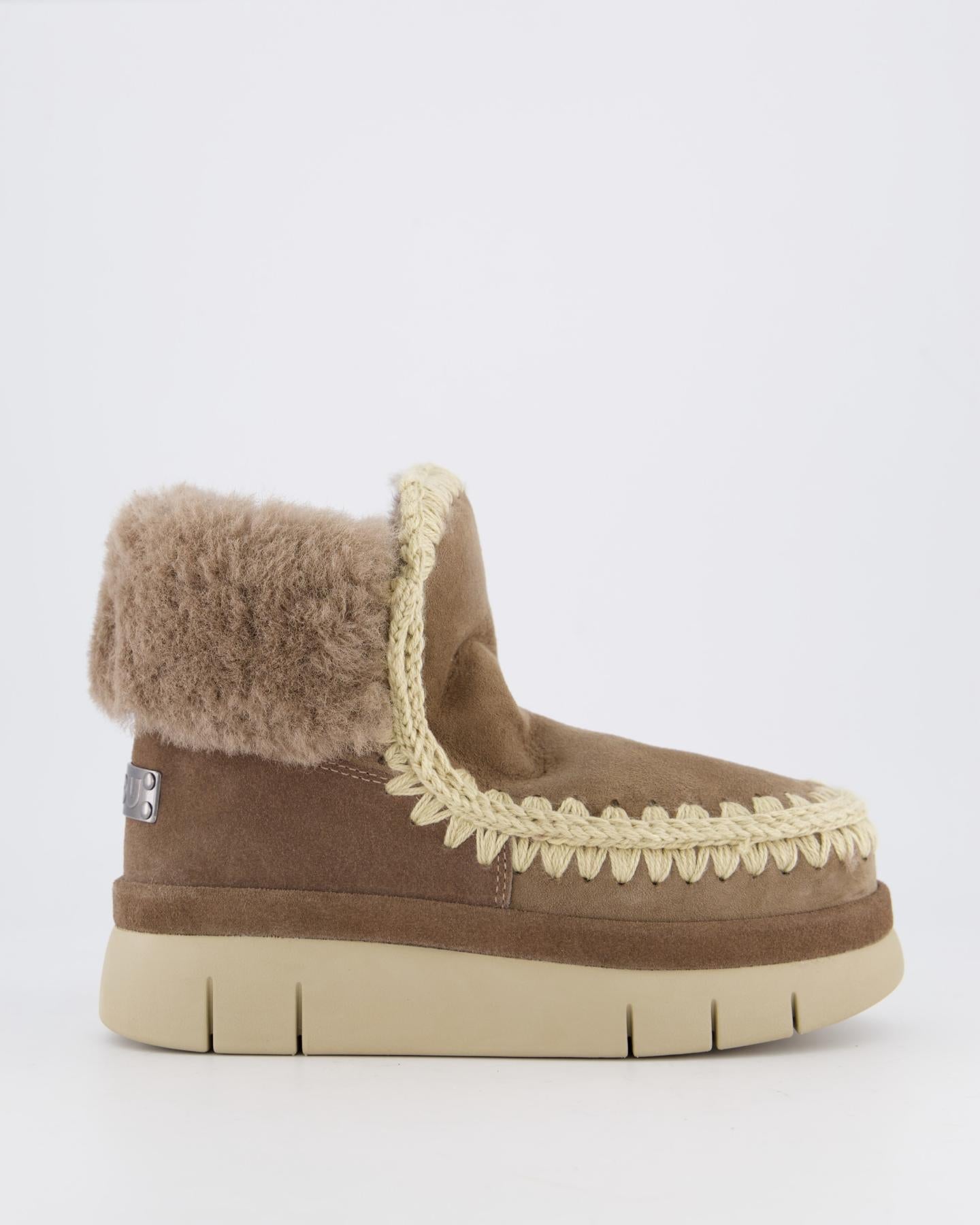 Dames Welt Furry Collar Elephant Gre