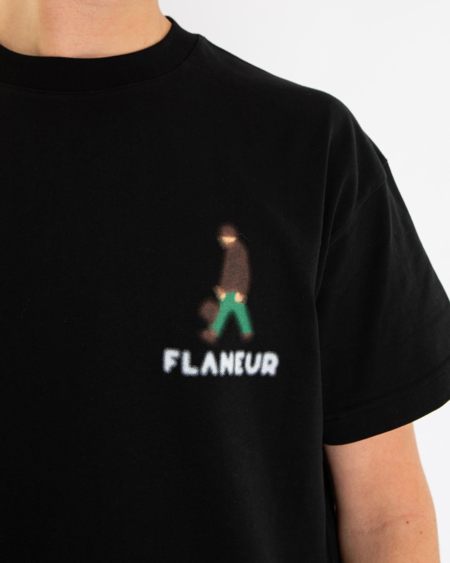 Heren Blurred Stroller T-Shirt Zwart