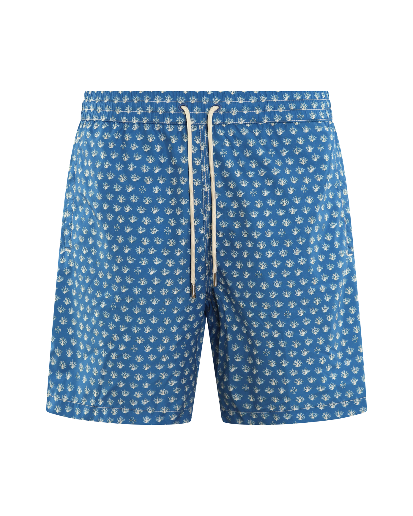 Heren Coral Print Beachwear Blauw