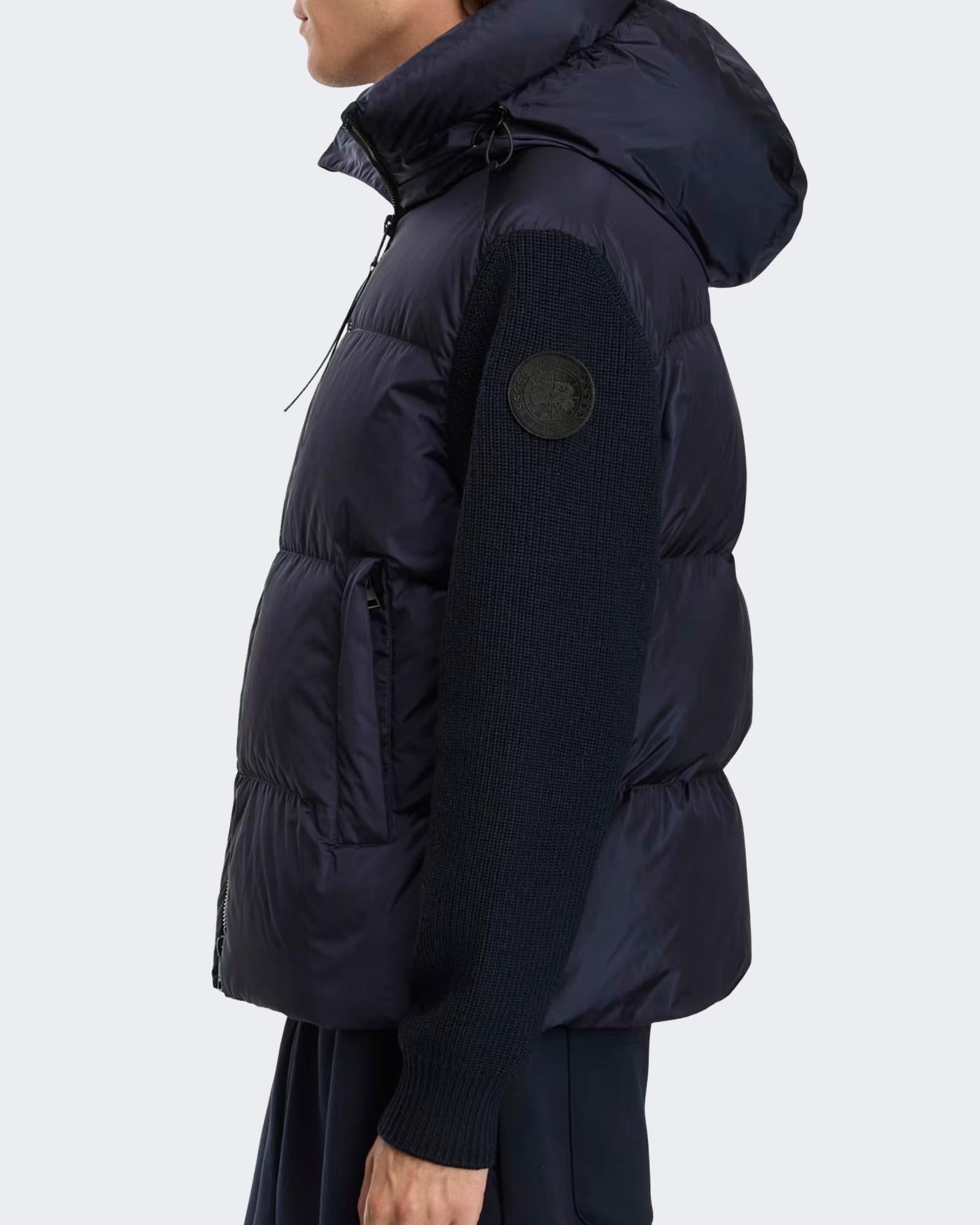 Heren Hybridge Grove Knit Hood Blauw