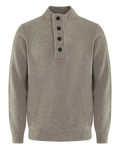 Men's Essential Knit Half Zip Jumper Stone