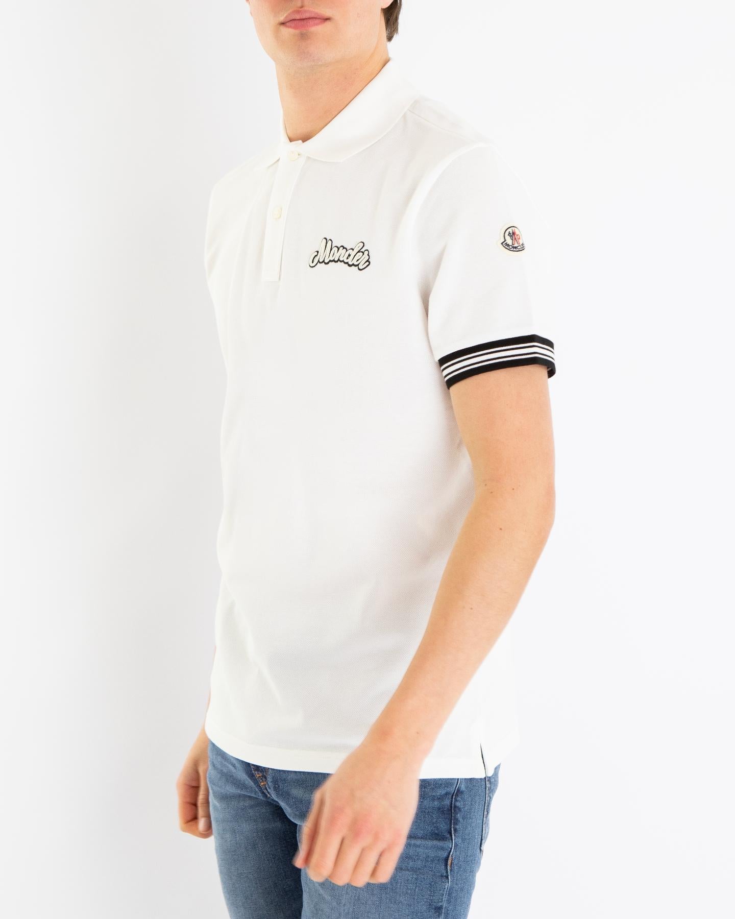 Heren Varsity Logo Polo Wit
