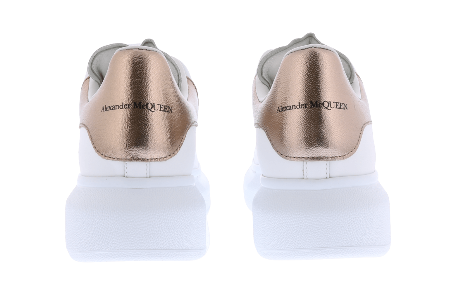 Women Oversized sneaker white/gold