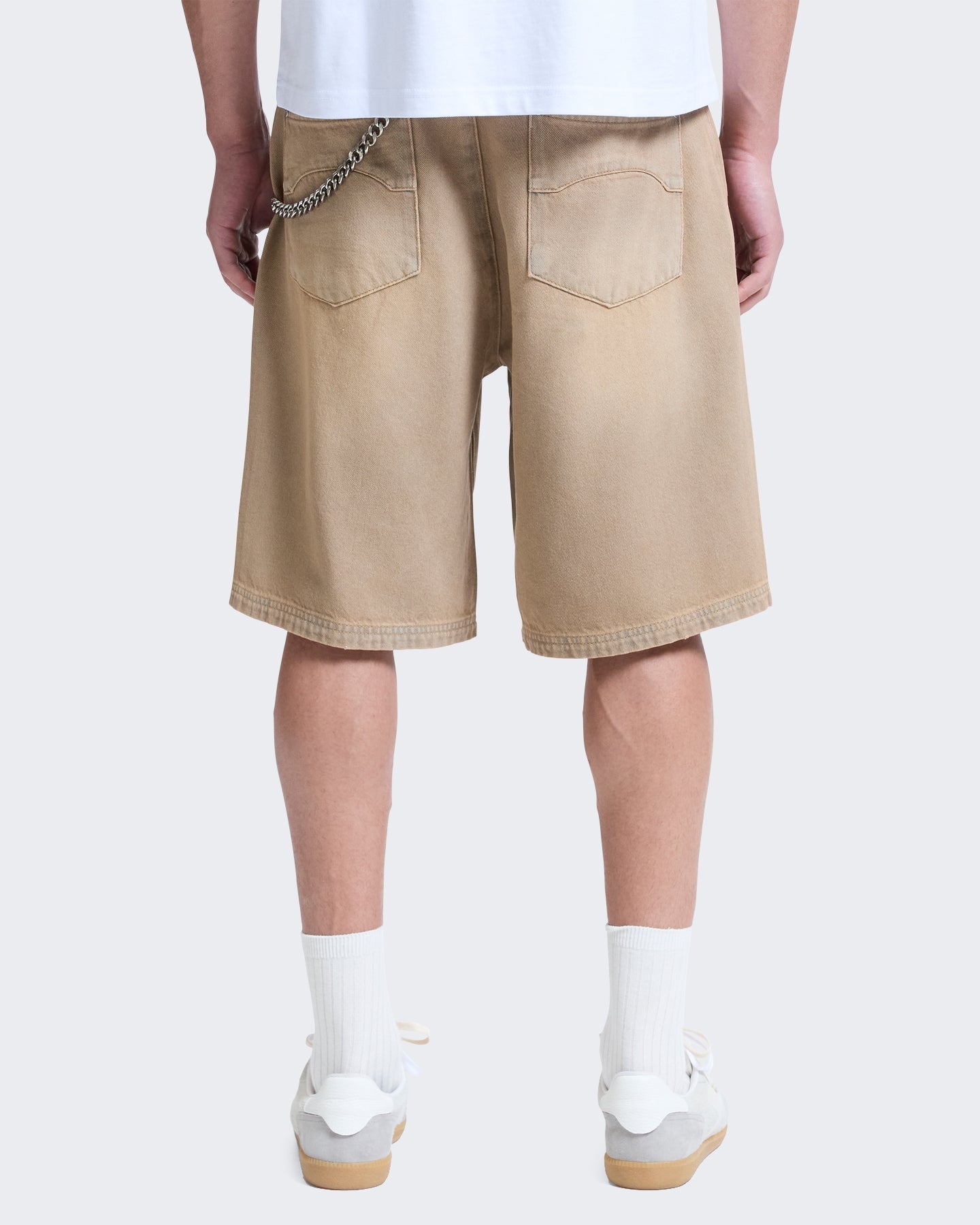 Reternity Heren Essential jeansshort Beige - Eleganza.nl