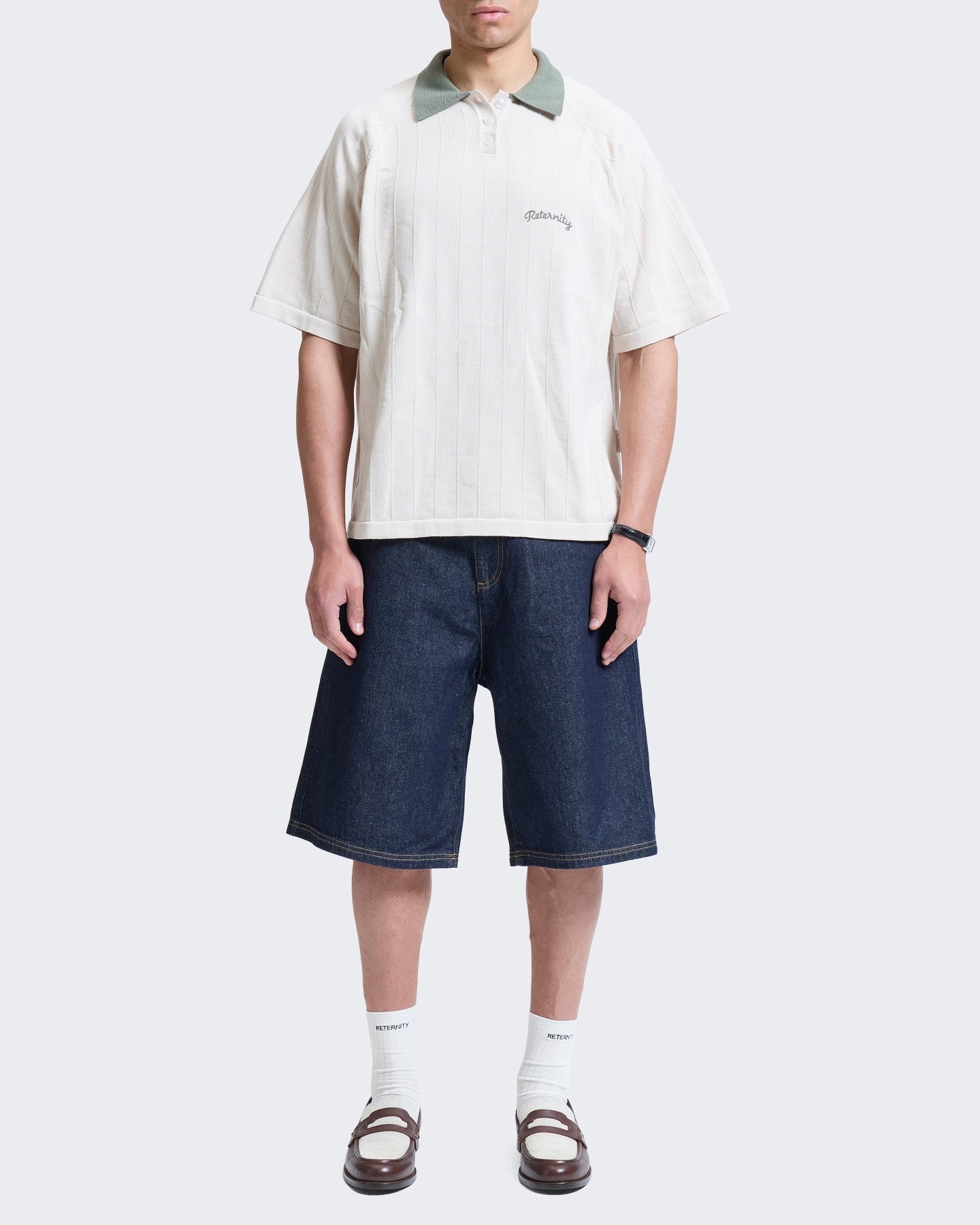 Reternity Heren Essential jeansshort Indigo - Eleganza.nl