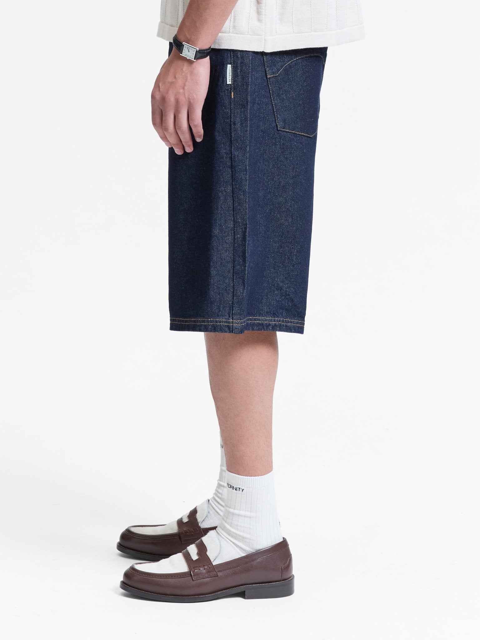Reternity Heren Essential jeansshort Indigo - Eleganza.nl