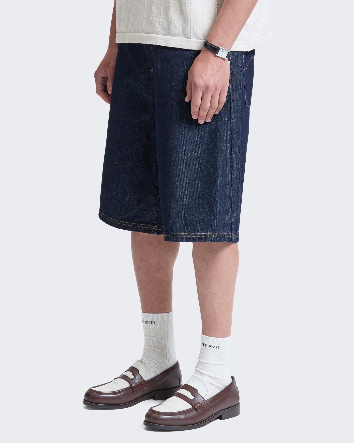 Reternity Heren Essential jeansshort Indigo - Eleganza.nl