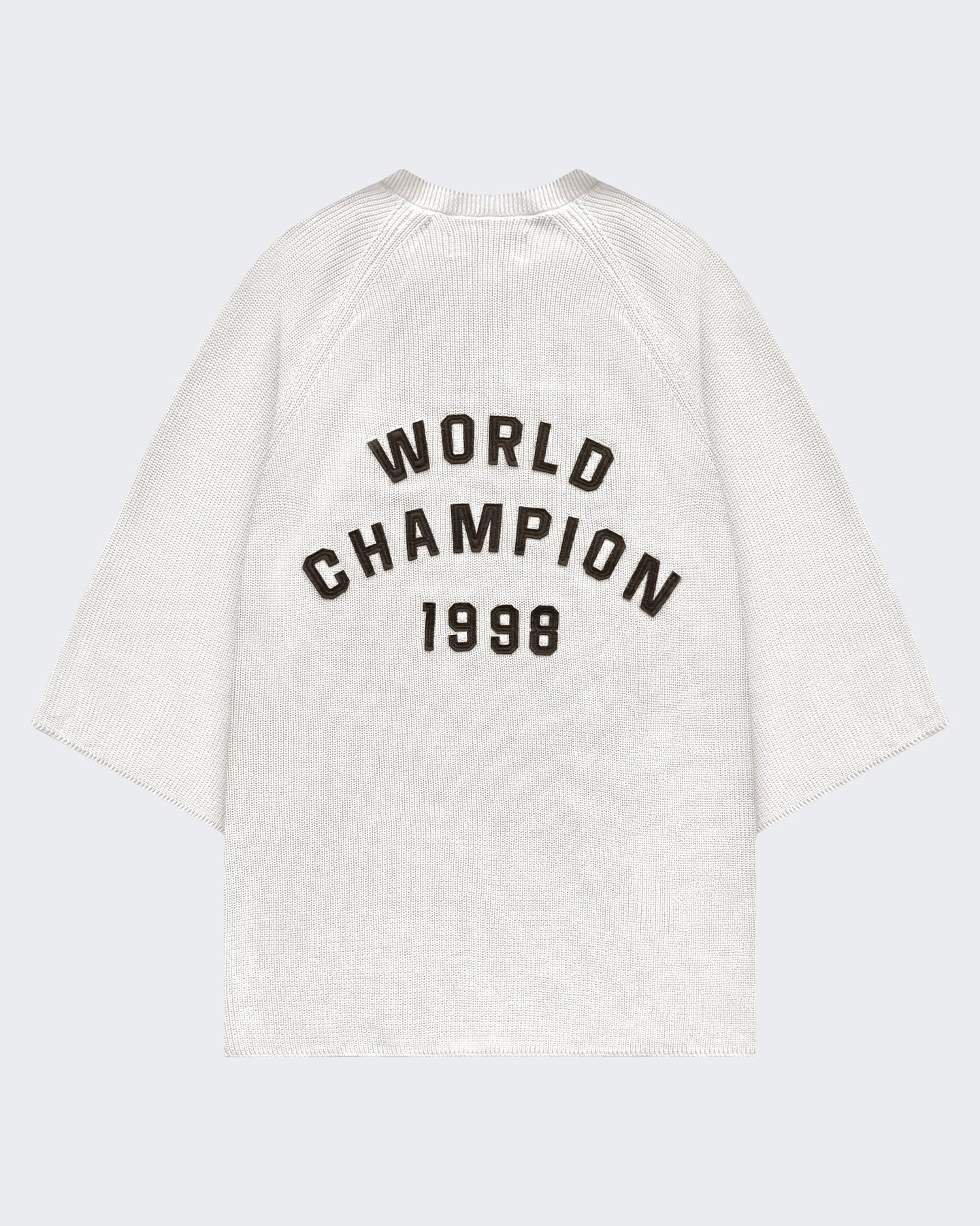 Reternity Heren Gebreid jersey shirt World Champion Creme - Eleganza.nl
