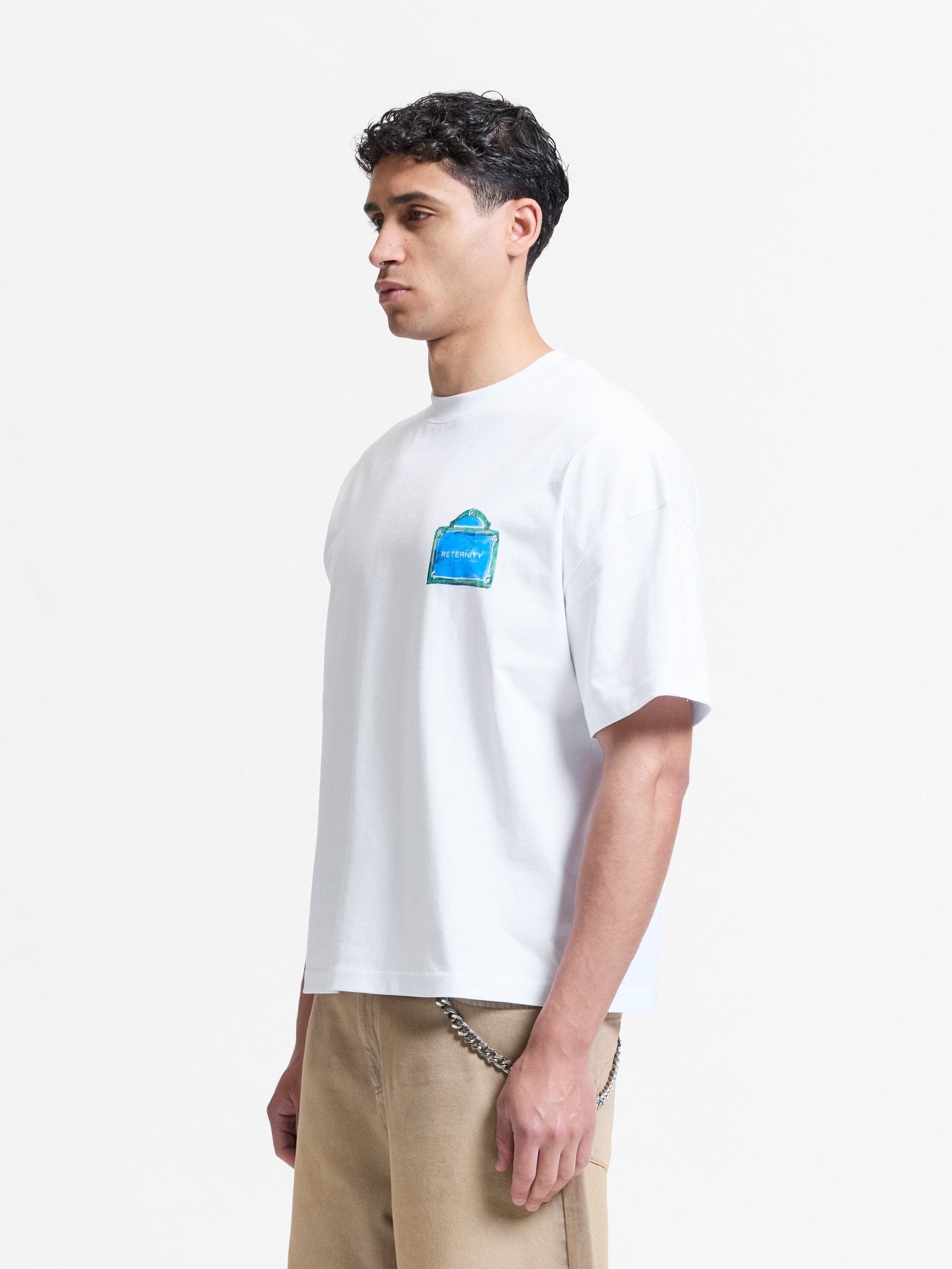 Reternity Heren T-shirt met print Wit - Eleganza.nl