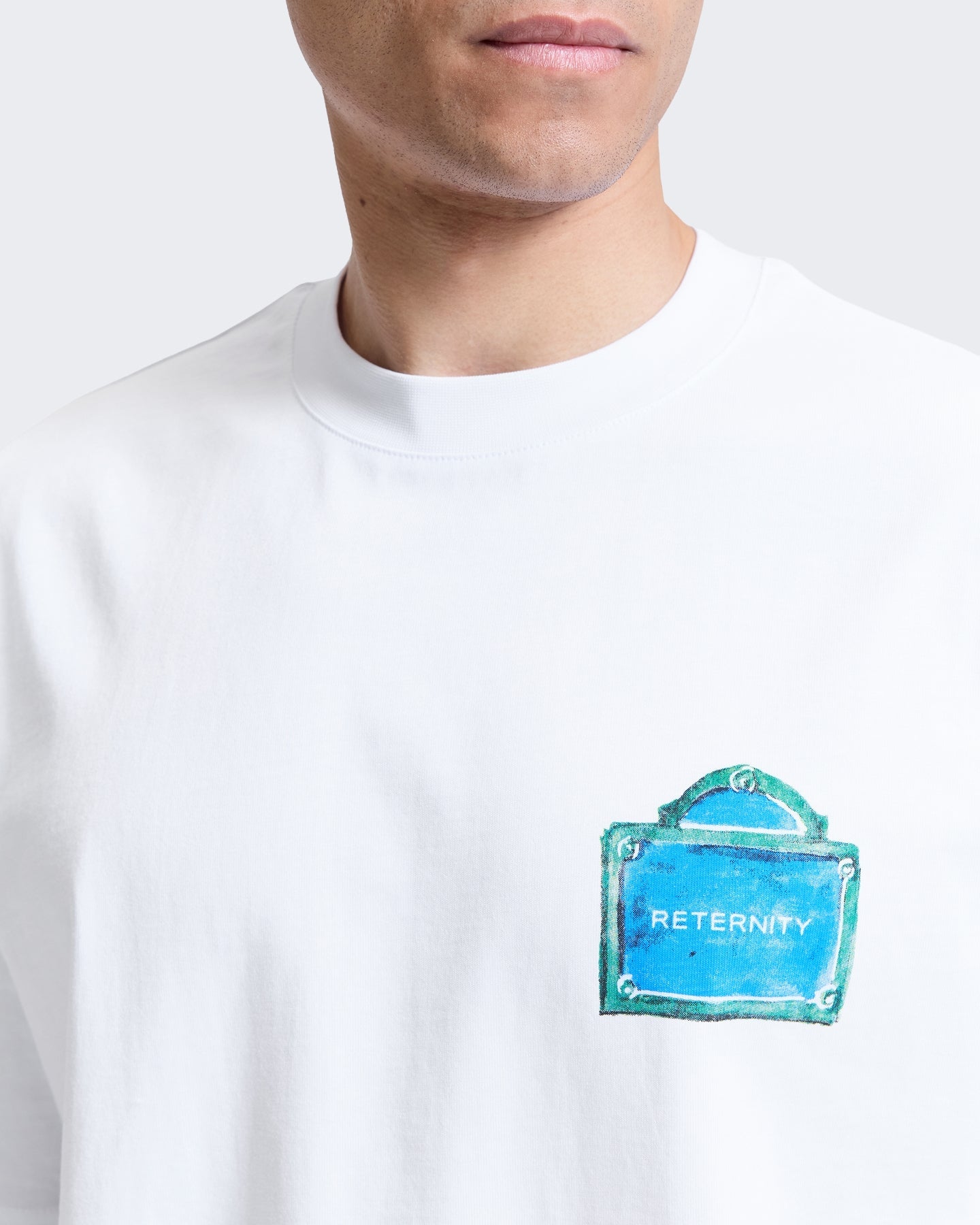 Reternity Heren T-shirt met print Wit - Eleganza.nl