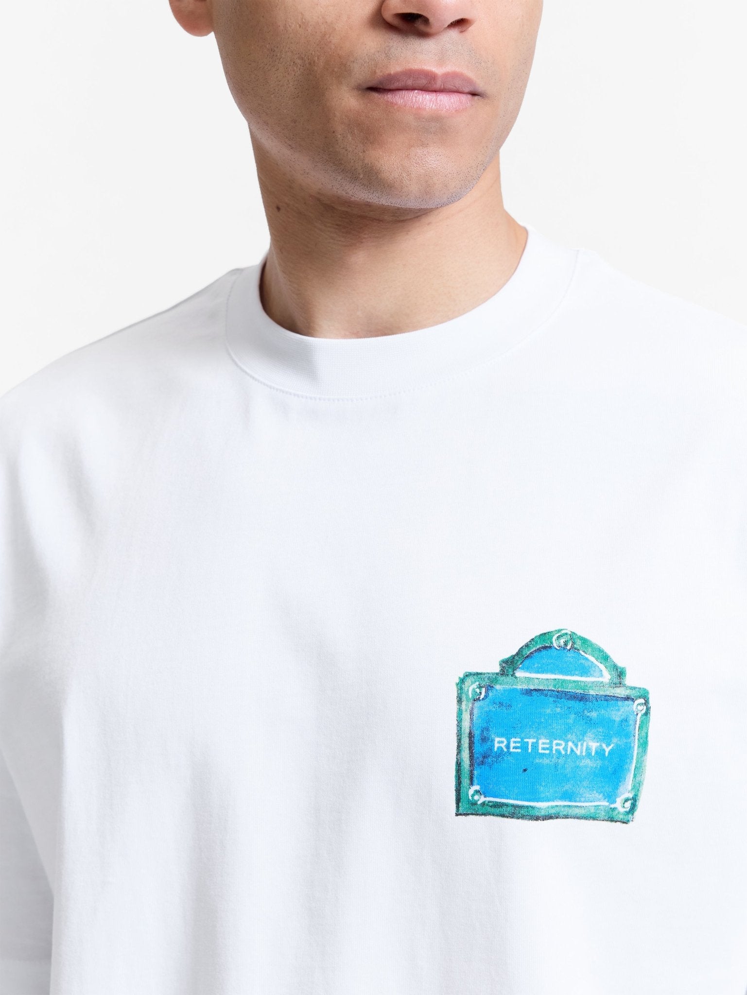 Reternity Heren T-shirt met print Wit - Eleganza.nl
