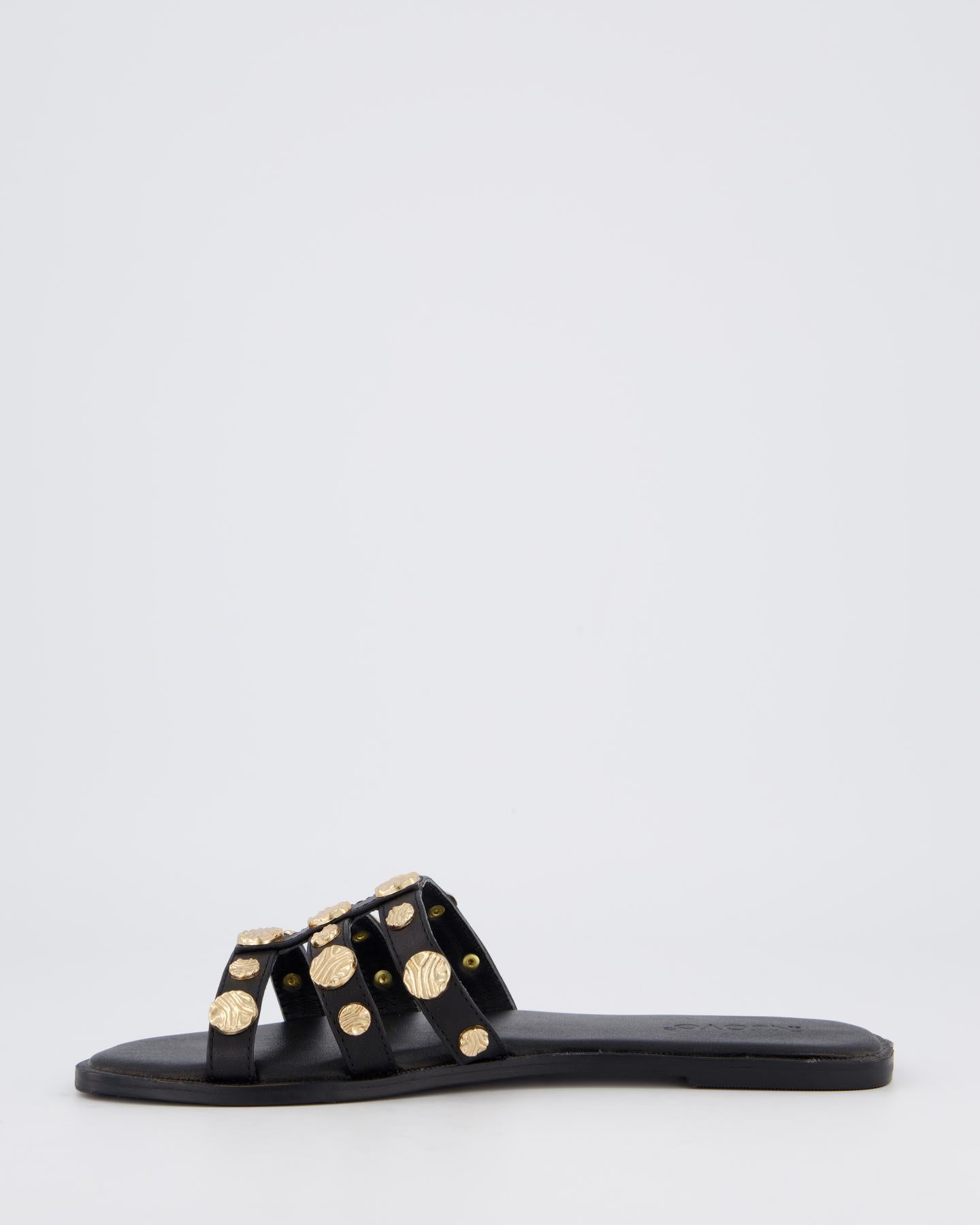 Dames Studded Slipper Zwart