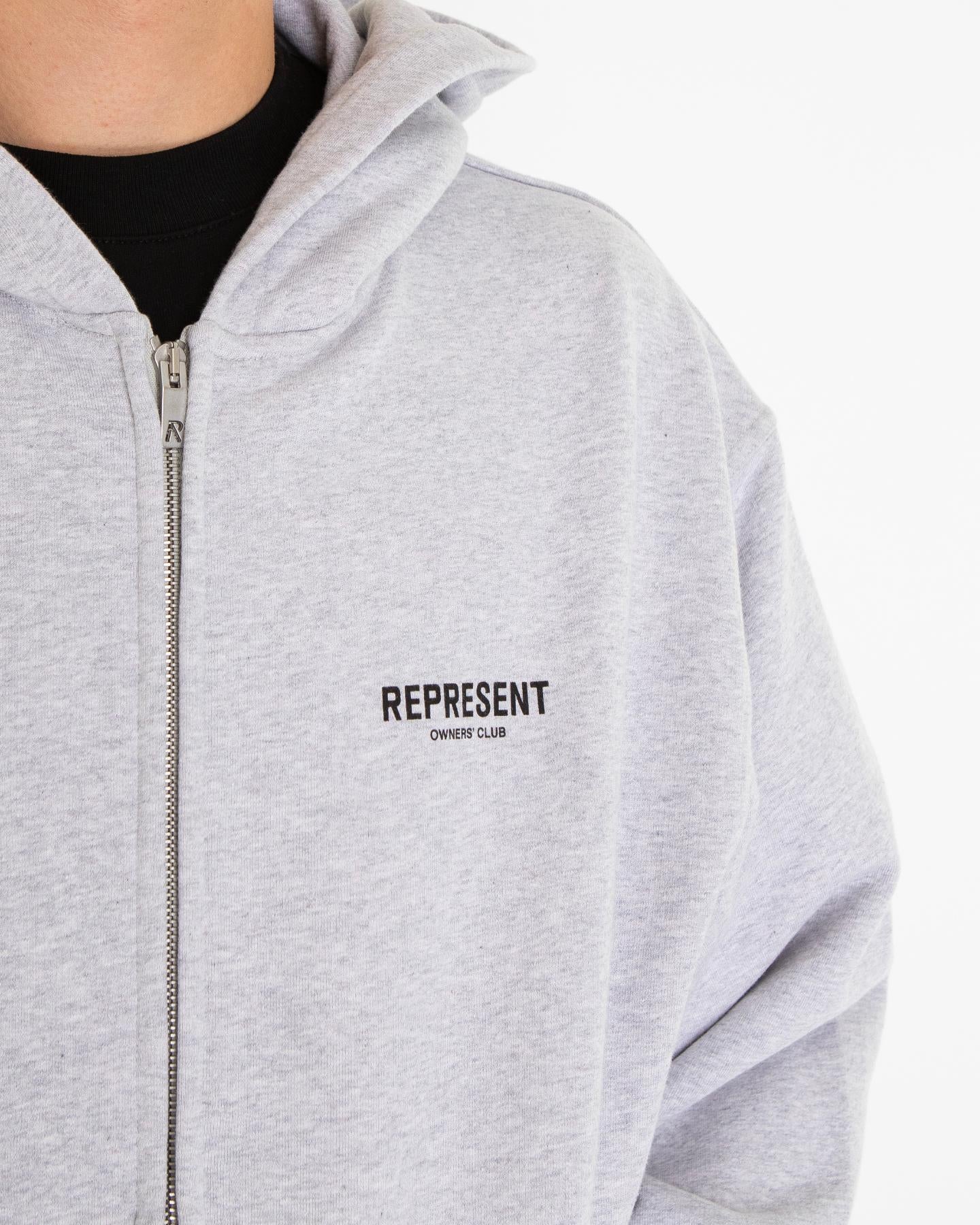 Heren Owners Club Zip Hoodie Grijs