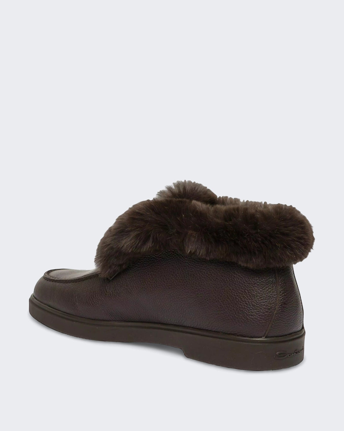 Santoni Dames Bruine Leren Veterboot Fortune Bruin - Eleganza.nl