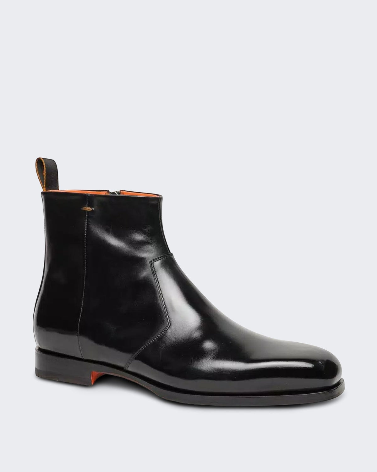 Santoni Heren Chelsea boot Brando Zwart - Eleganza.nl