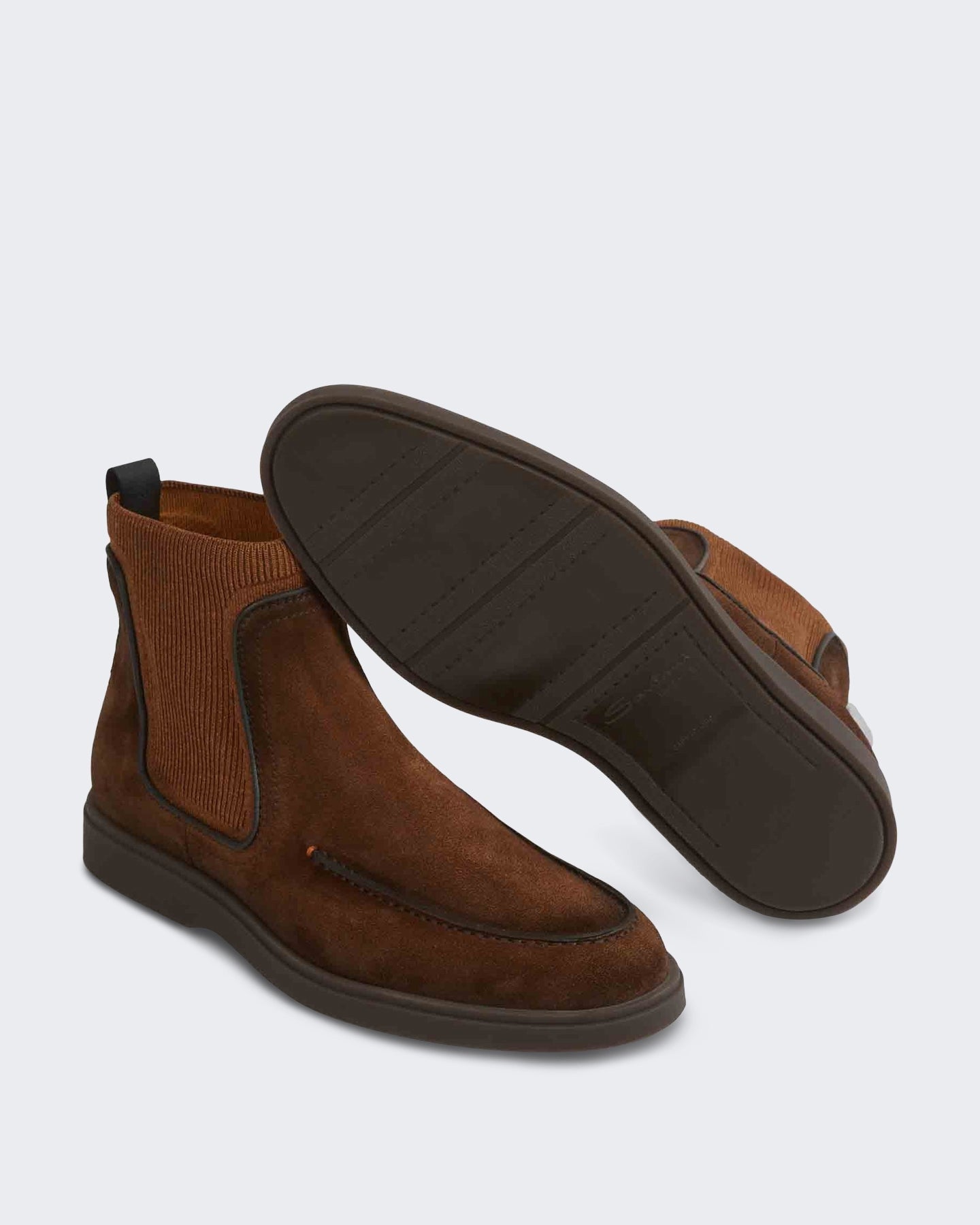 Santoni Heren Chelsea boots Bruin leer - Eleganza.nl