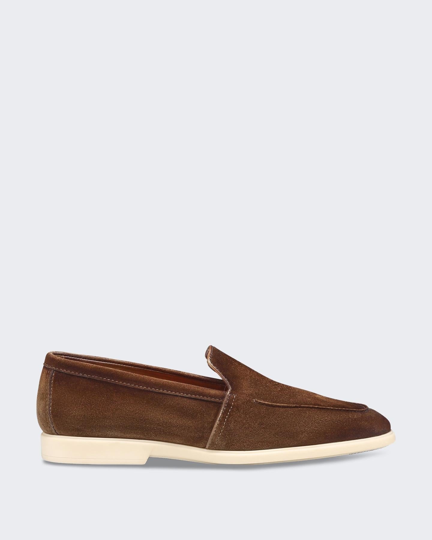 Santoni Heren Malibu Loafer Brown - Eleganza.nl