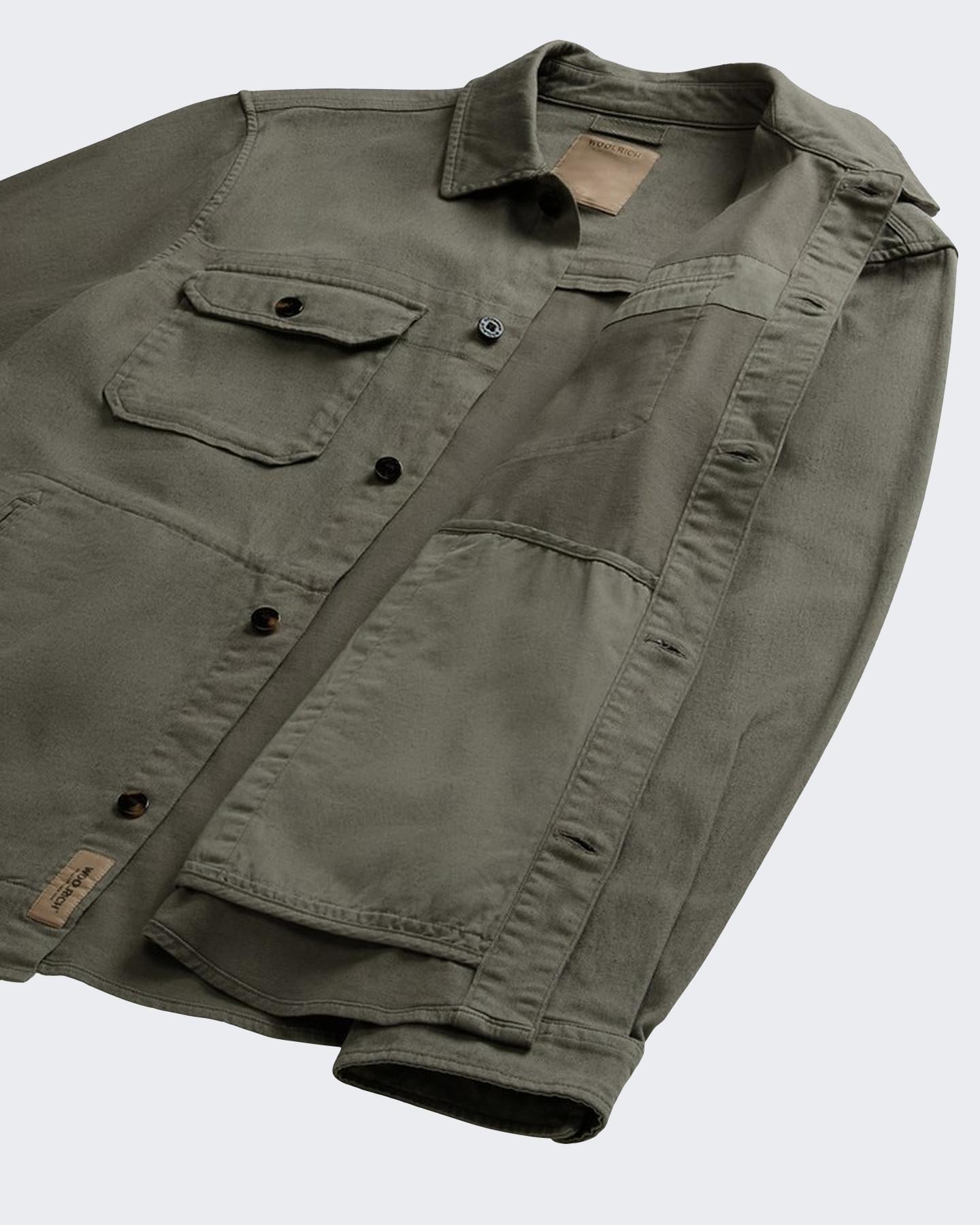 Heren Linen Blend Safari Overshirt G
