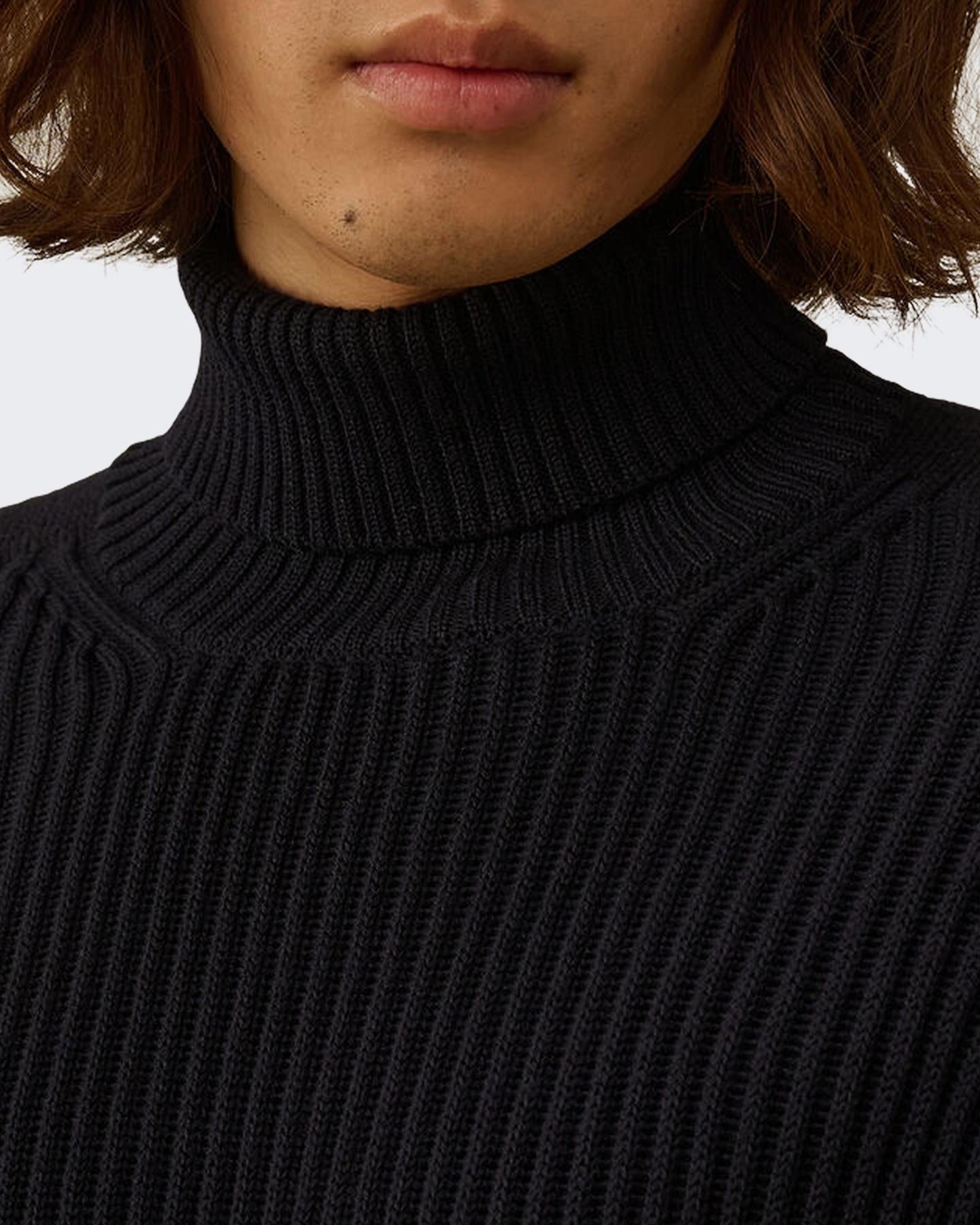 Heren Re-Wool Lens Sweater Blauw