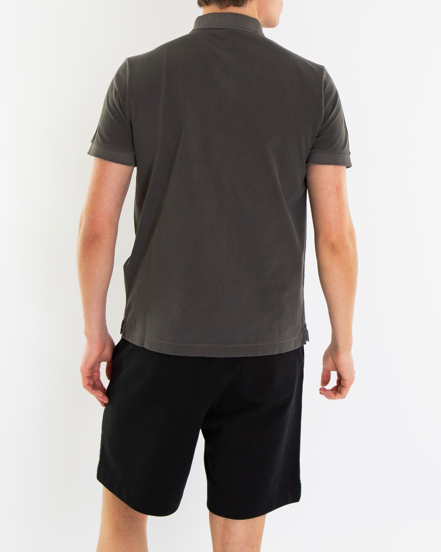 Stone Island Heren Compass Patch Polo Grijs - Eleganza.nl