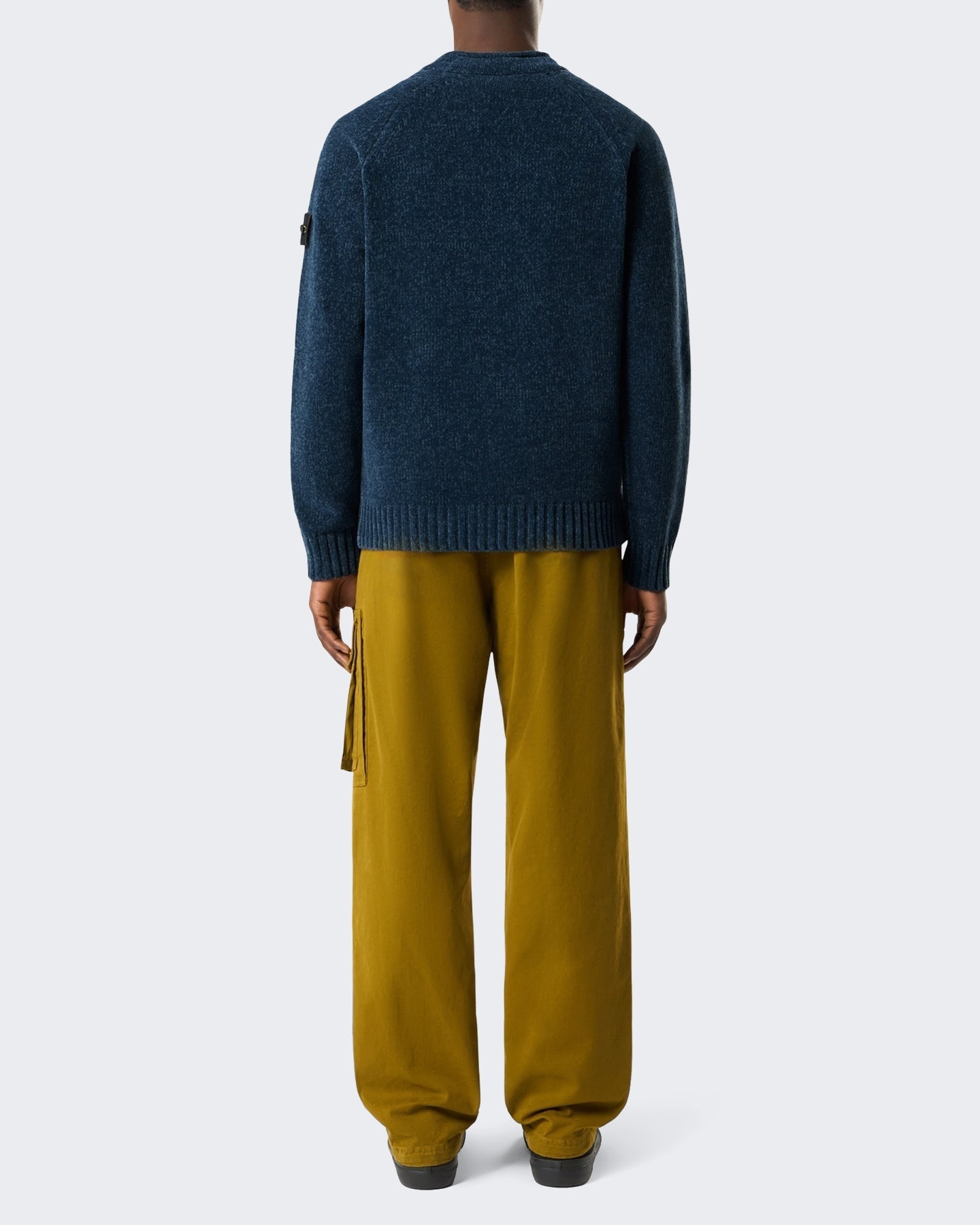 Stone Island Heren Crew Neck-Steel Blue Melange-V0m2b Blauw - Eleganza.nl