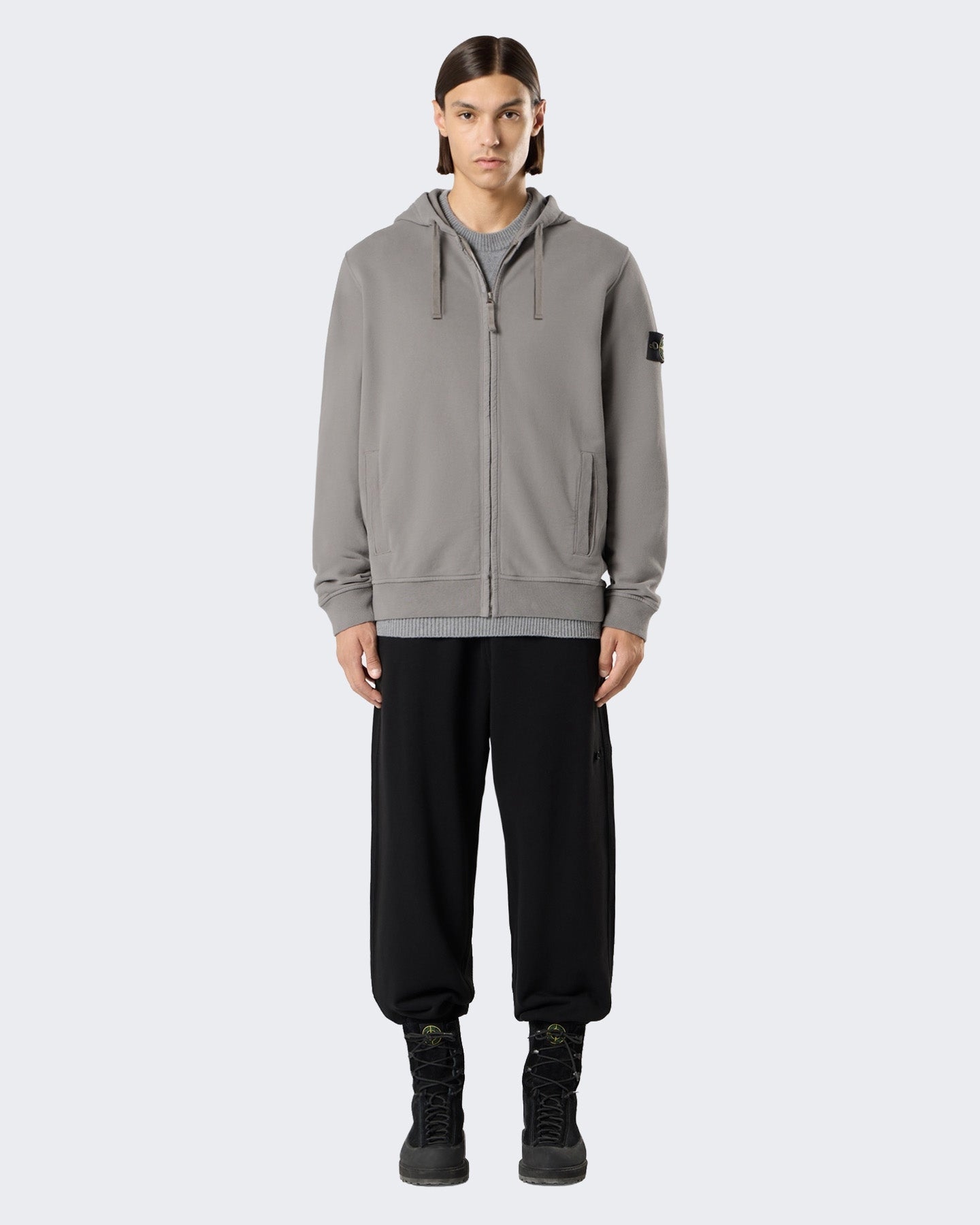Stone Island Heren Hoodie met capuchon Grijs - Eleganza.nl