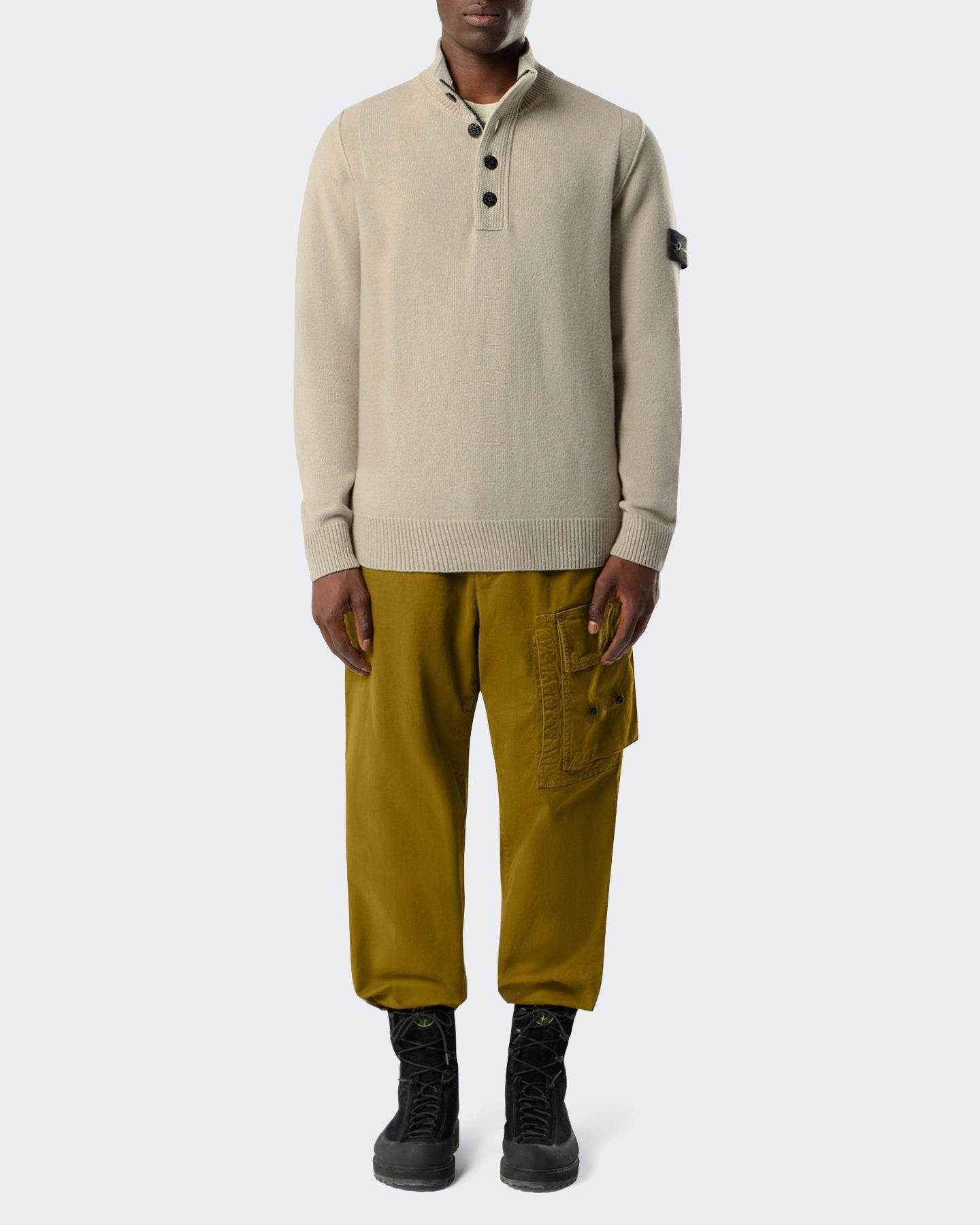 Stone Island Heren Ls Polo-Beige-V0095 Beige - Eleganza.nl