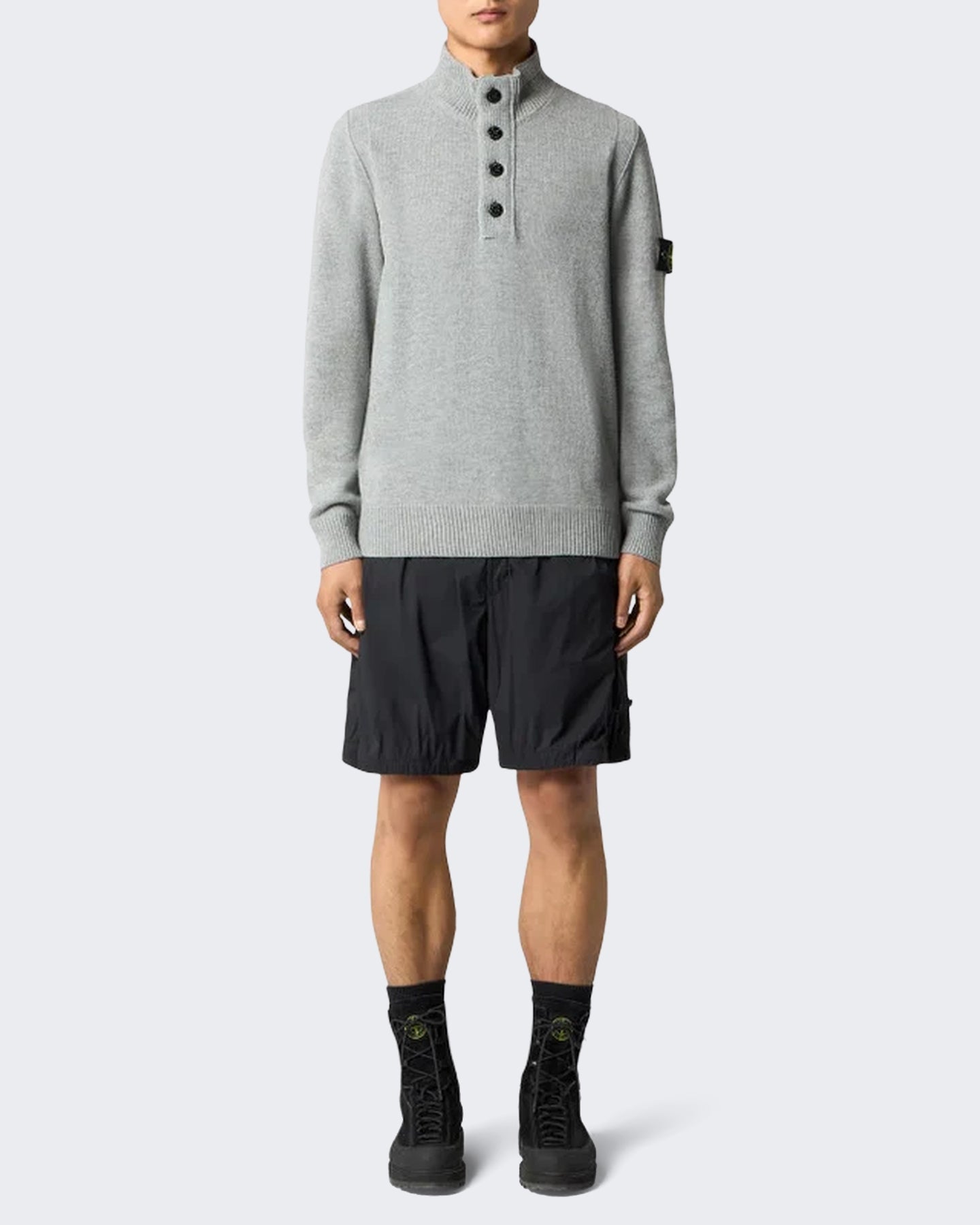 Stone Island Heren Ls Polo-Lead Grey-V0m62 Grijs - Eleganza.nl
