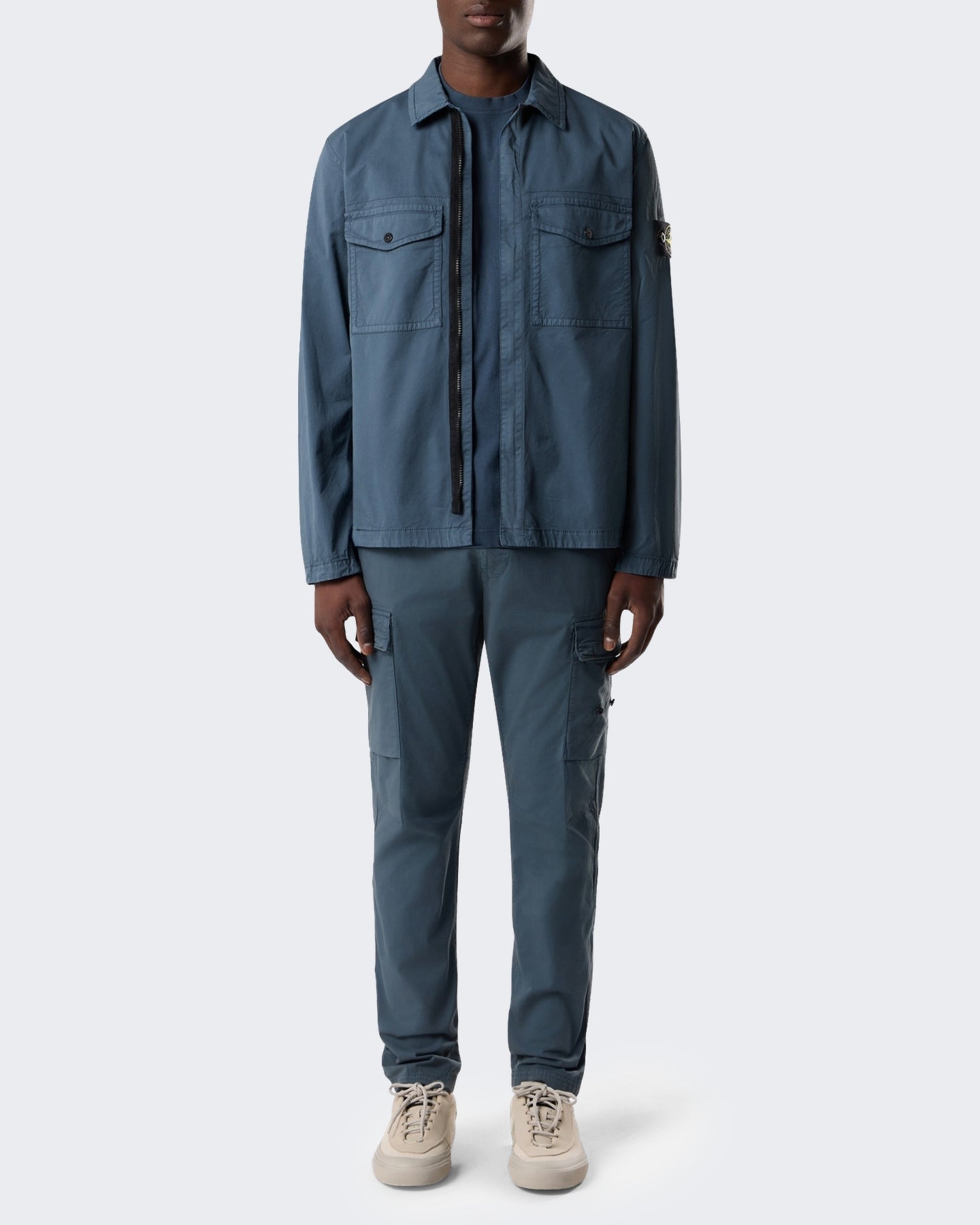 Stone Island Heren Overhemd slate blue Blauw - Eleganza.nl