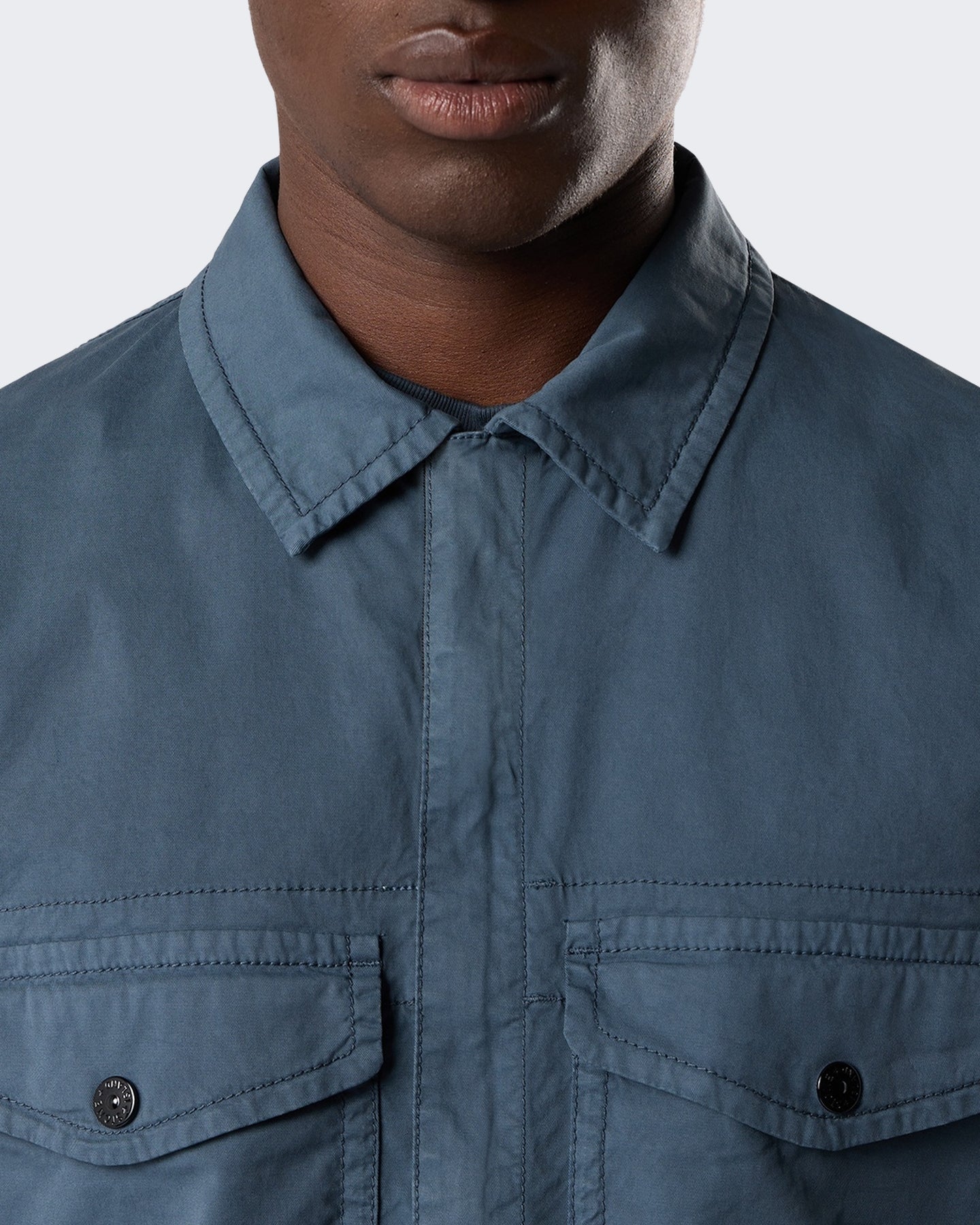 Stone Island Heren Overhemd slate blue Blauw - Eleganza.nl