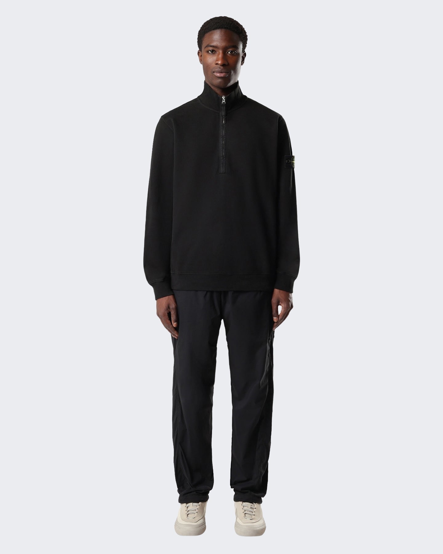 Stone Island Heren Polo met lange mouwen Zwart - Eleganza.nl