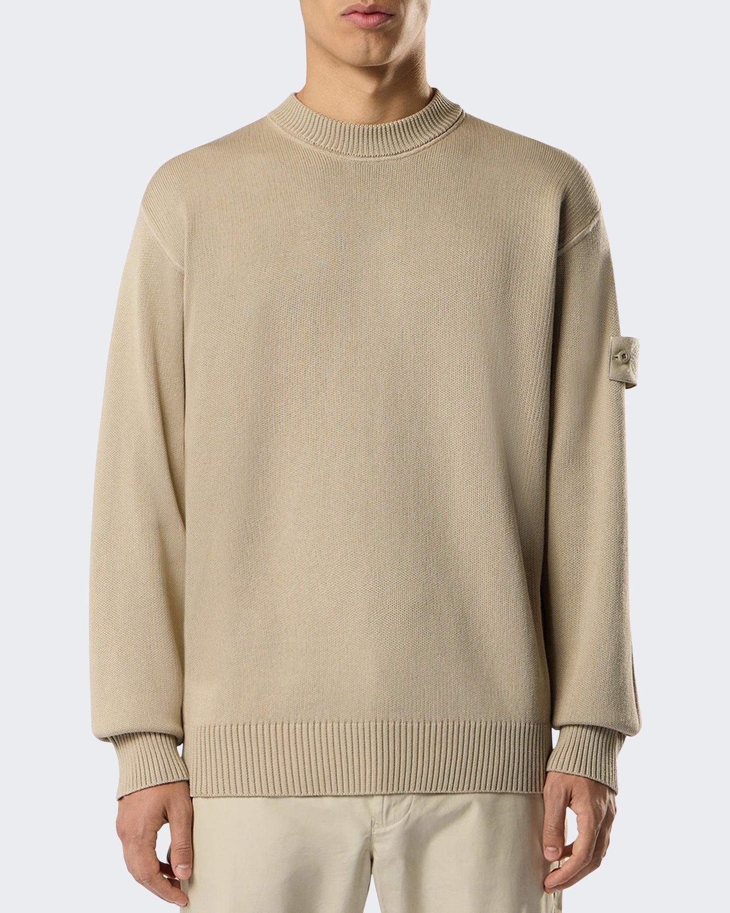 Stone Island Heren Sweater met ronde hals beige - Eleganza.nl