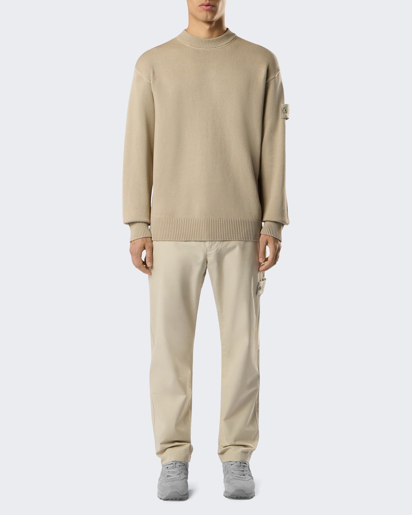 Stone Island Heren Sweater met ronde hals beige - Eleganza.nl