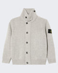 Stone Island Kids Cardigan with Button Closure Beige