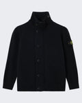 Stone Island Kids Cardigan with Button Closure Black — huidige kleur