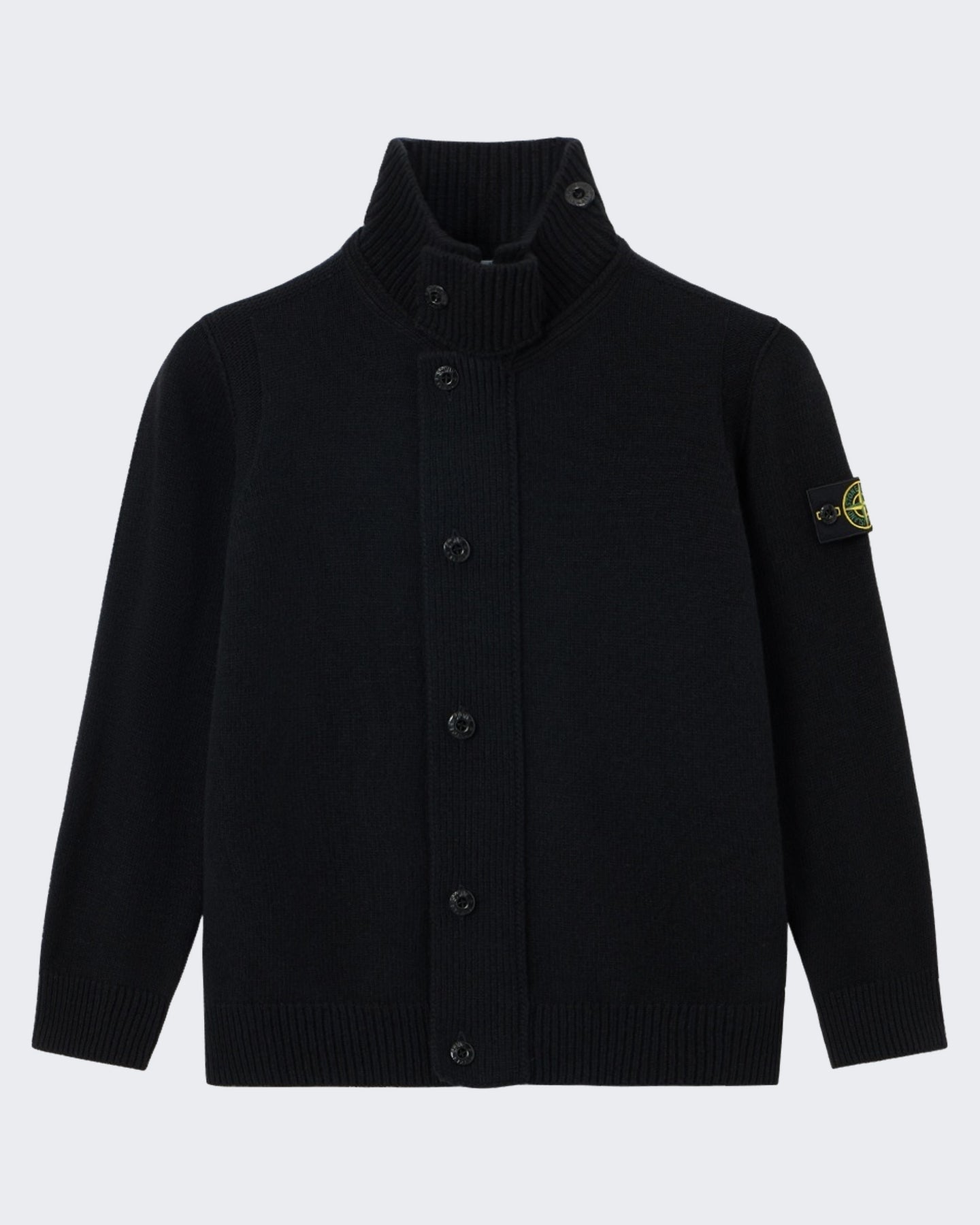 Stone Island Kids Cardigan met knoopsluiting Zwart - Eleganza.nl