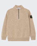 Stone Island Kids Long Sleeve Polo in Beige