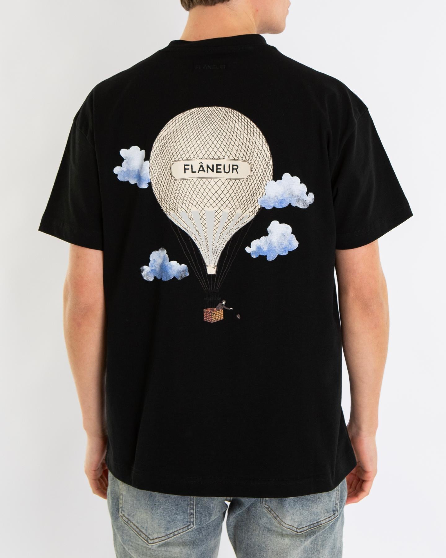 Heren Aéronautique T-Shirt Zwart