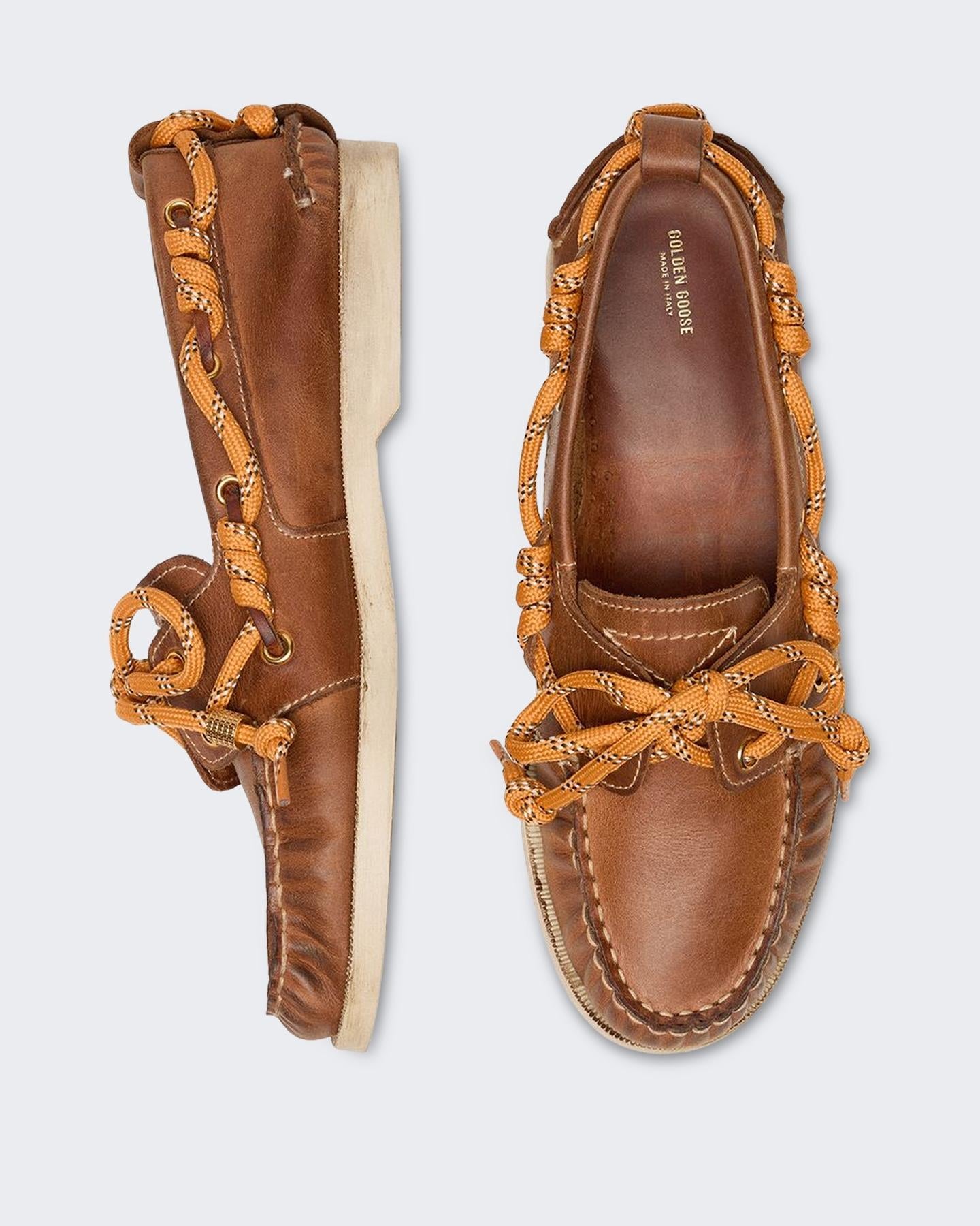 Golden Goose Dames Boat Mocassin Bruin