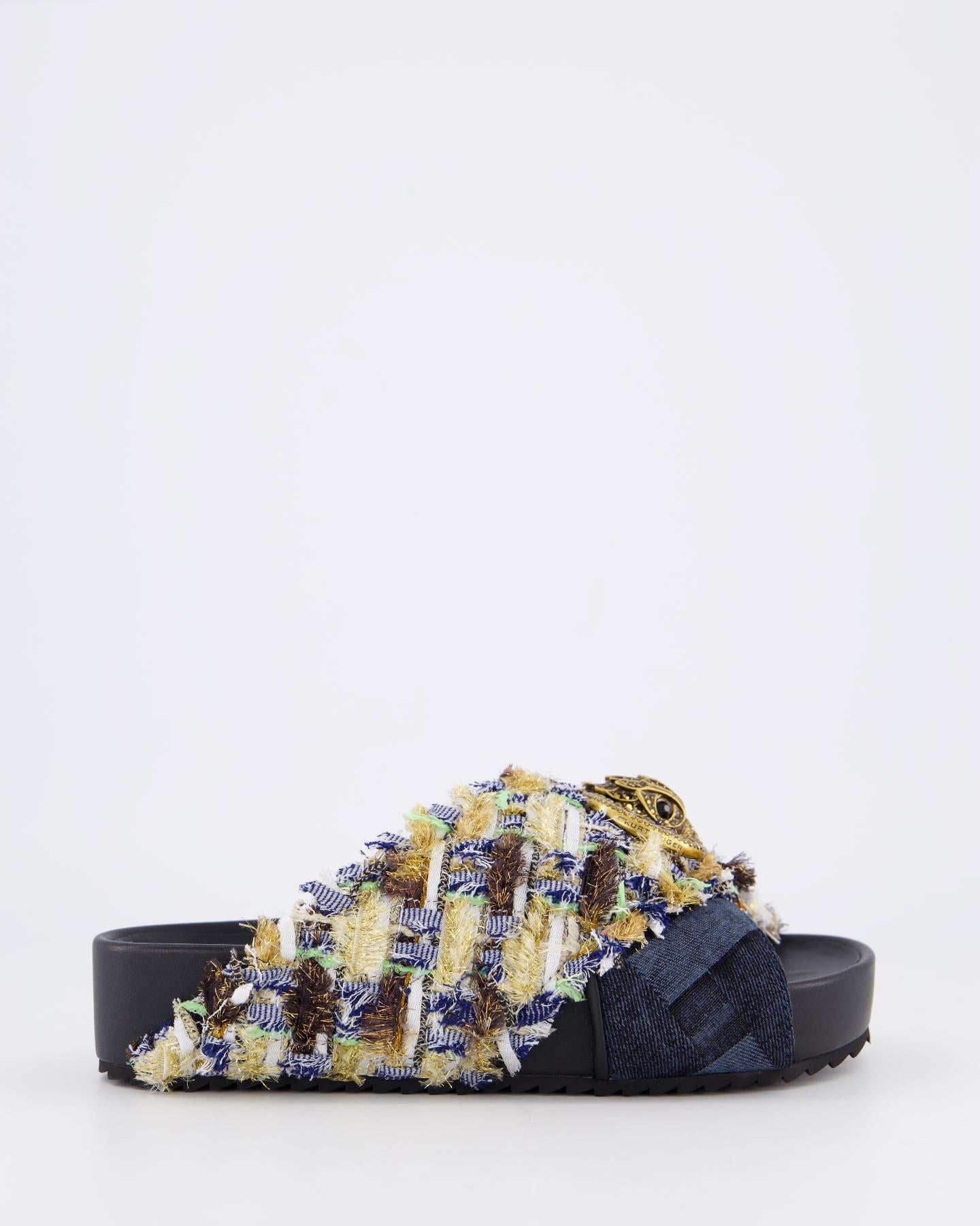 Dames Chelsea Cross Slipper Blauw