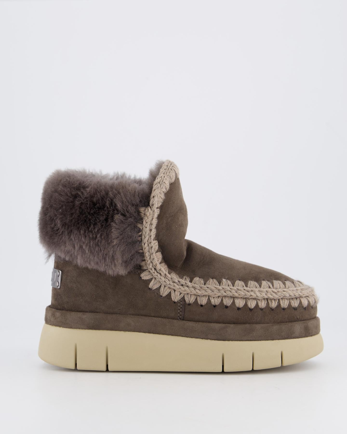 Dames Welt Furry Collar Charcoal